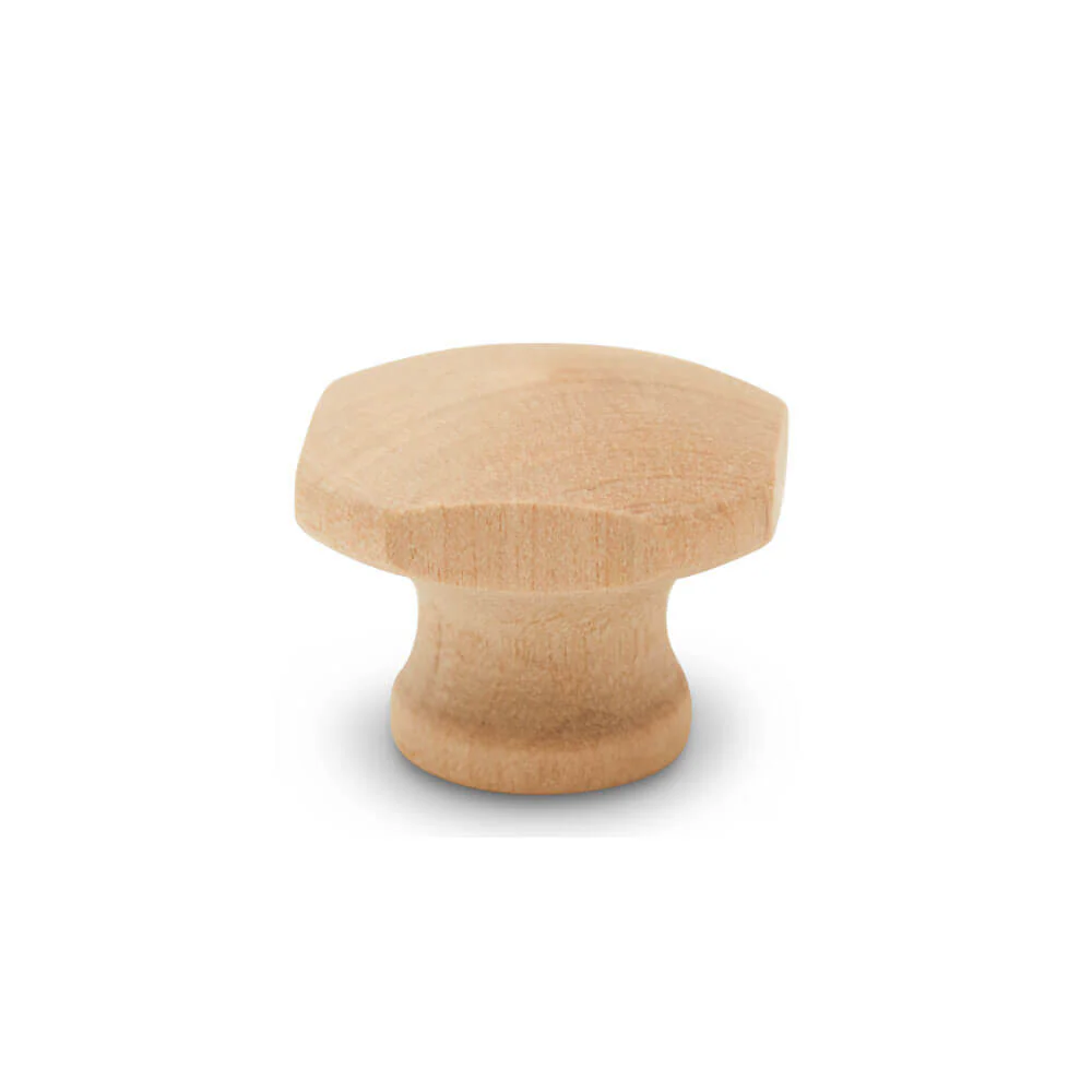 1-1/16" Wooden Square Knob