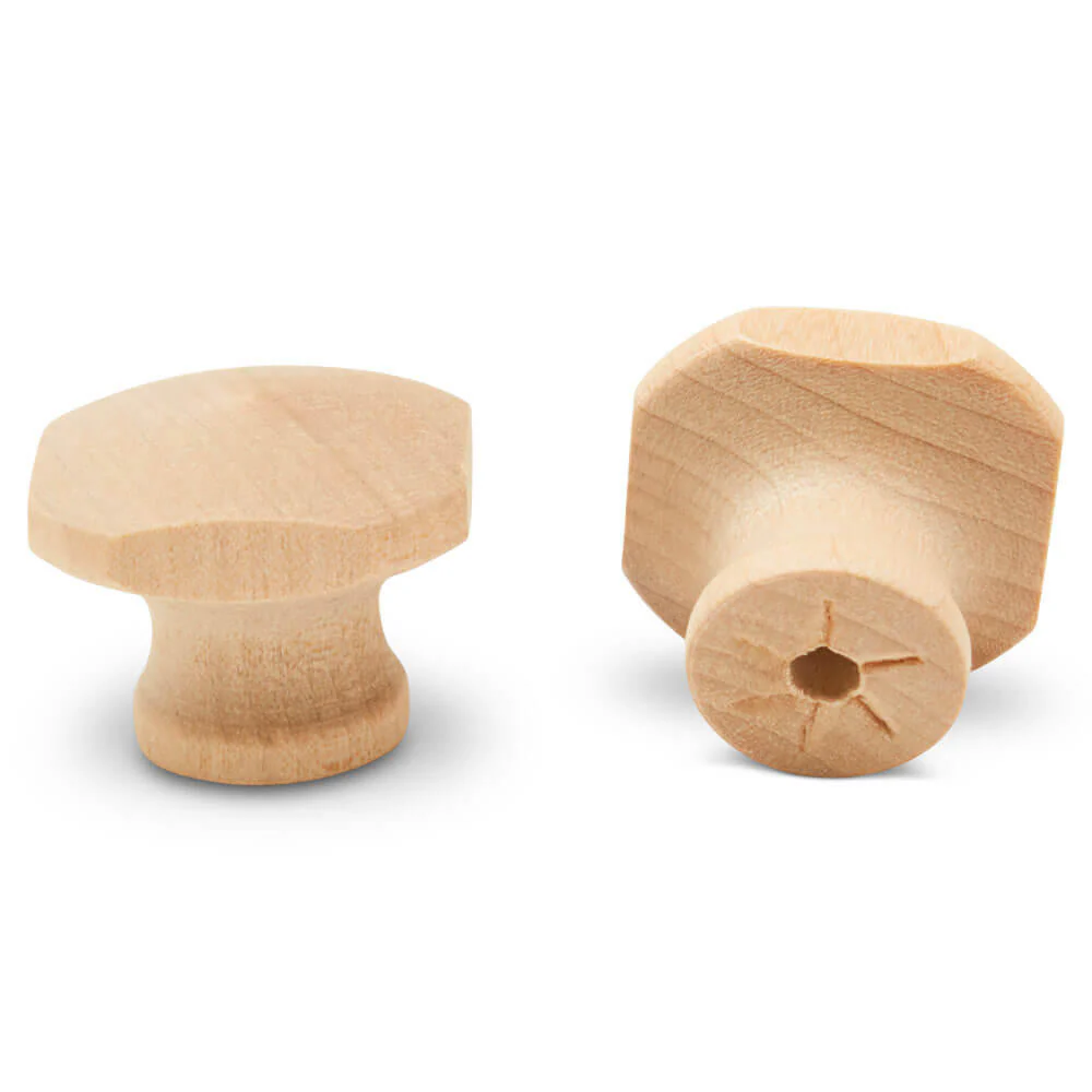 1-1/16" Wooden Square Knob - Image 4
