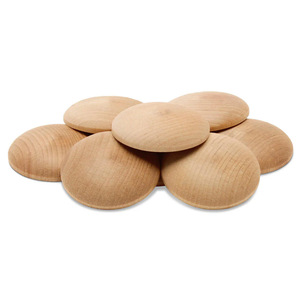 1-1/2" Domed Wooden Disc - Image 3