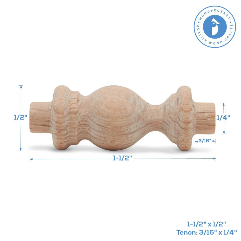 1-1/2" Oak Spindle - Image 5