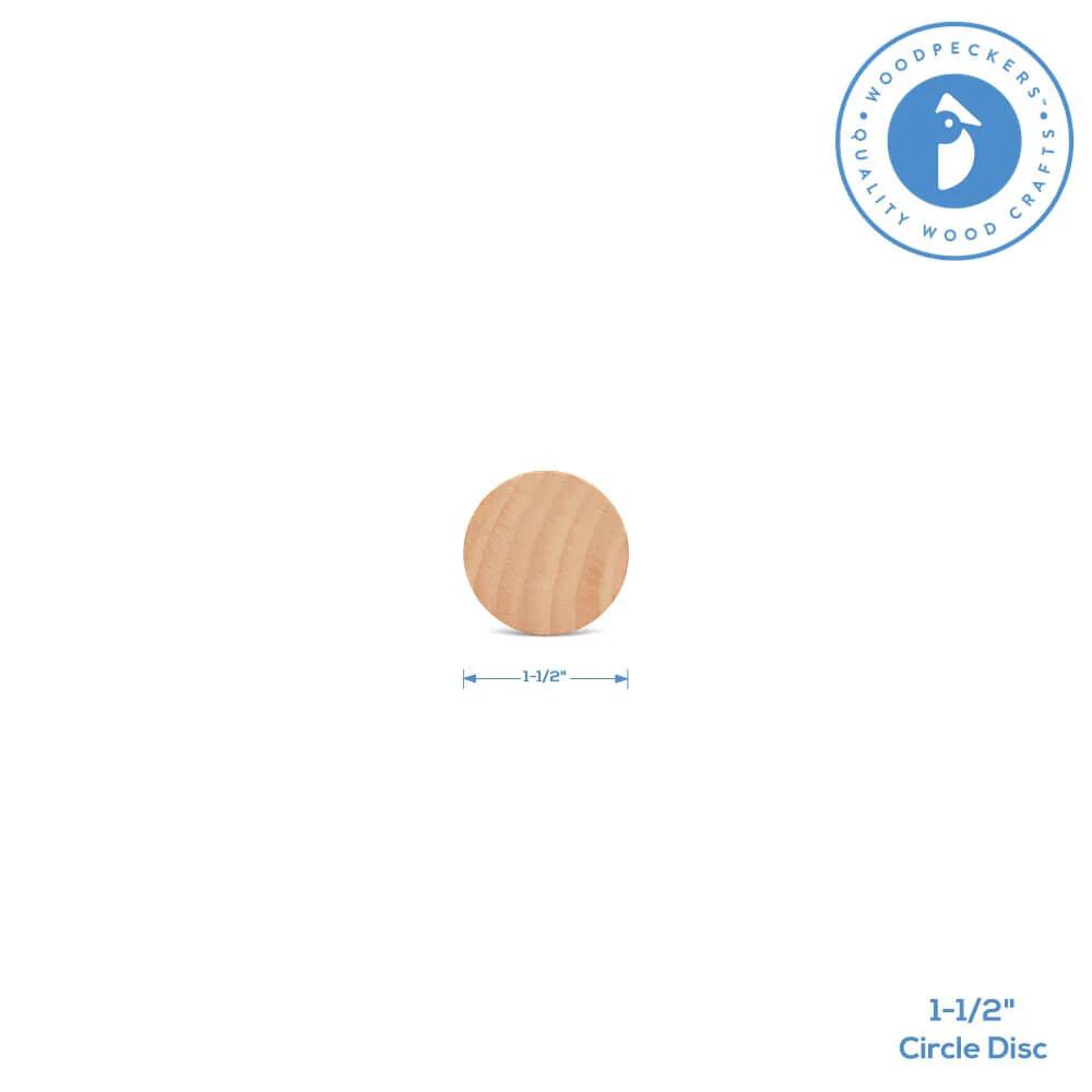 1-1/2" Wooden Circle Cutout - Image 4