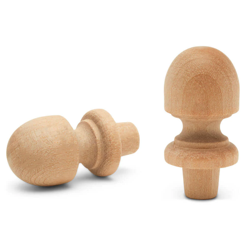 Domed Top 1-1/2" Wood Finial - Image 3