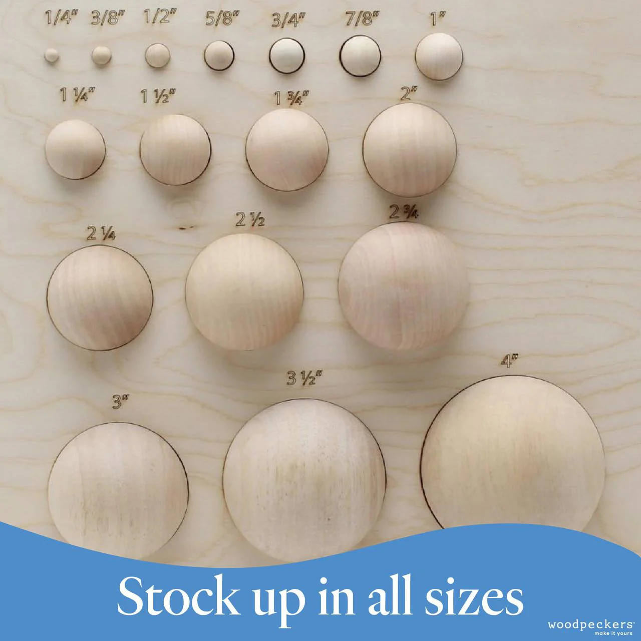 1-1/4" Round Wood Ball - Image 8