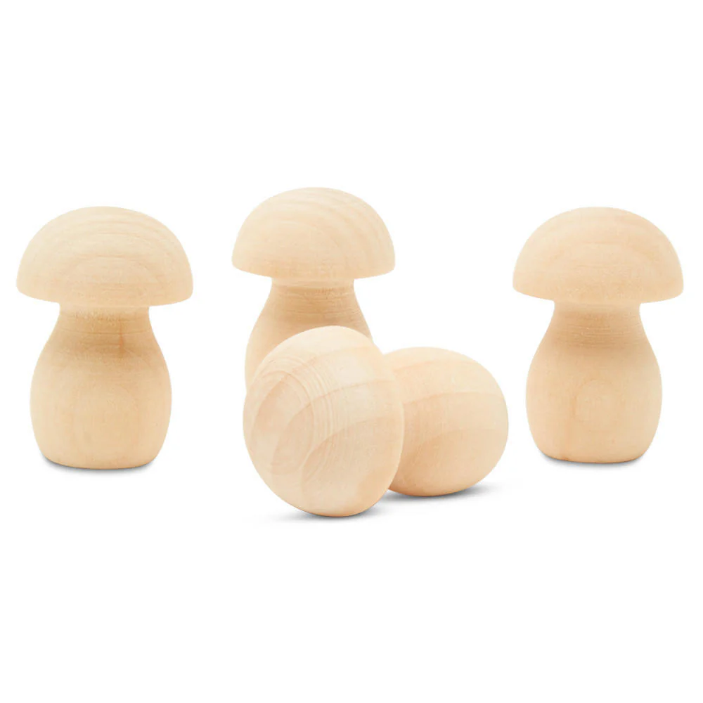 1-1/4" Wood Mushroom - Image 4