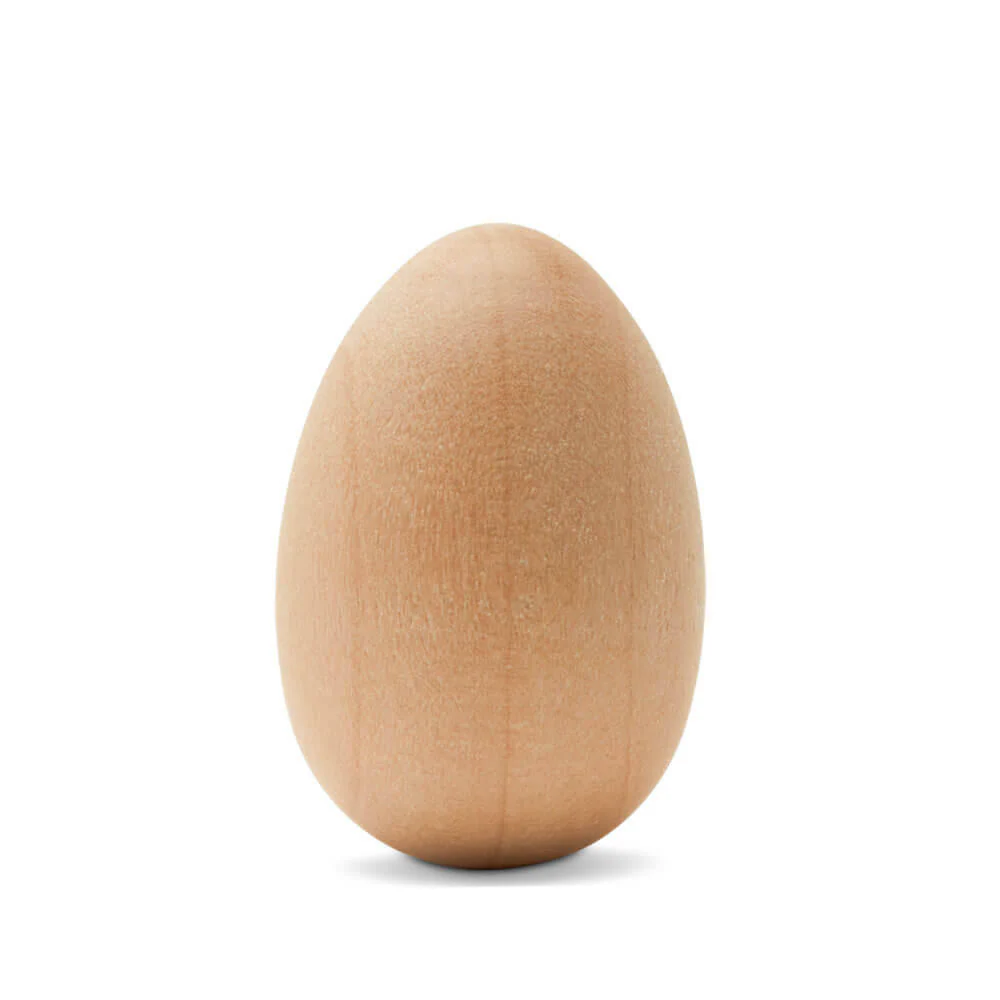 1-1/8" Unfinished Wooden Egg
