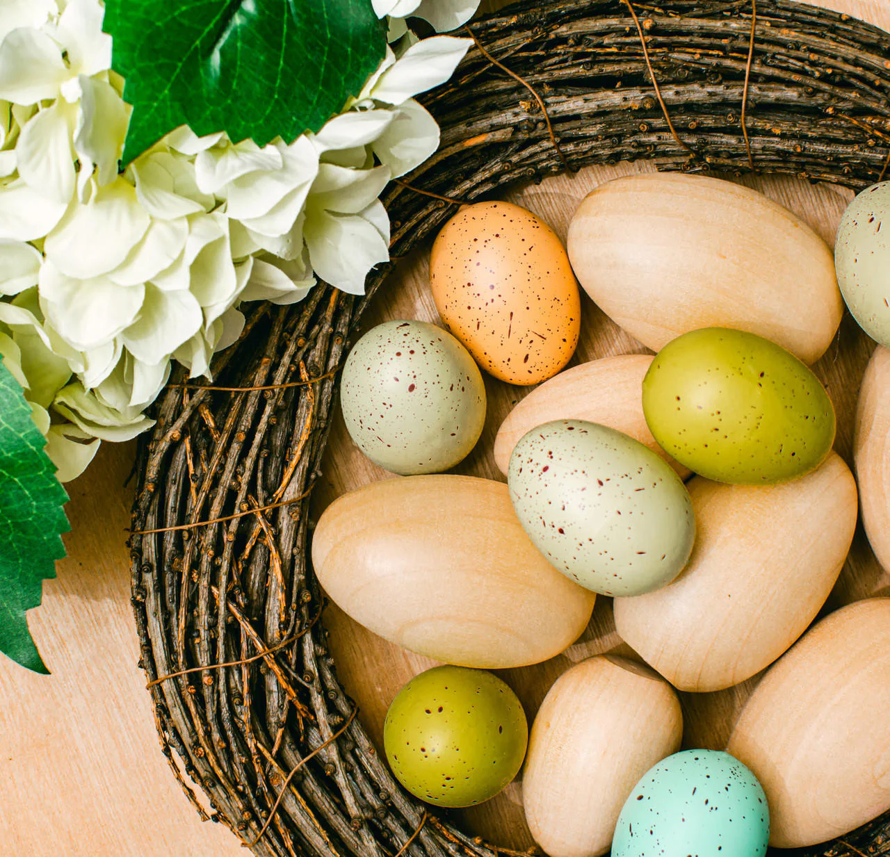 1-1/8" Unfinished Wooden Egg - Image 2