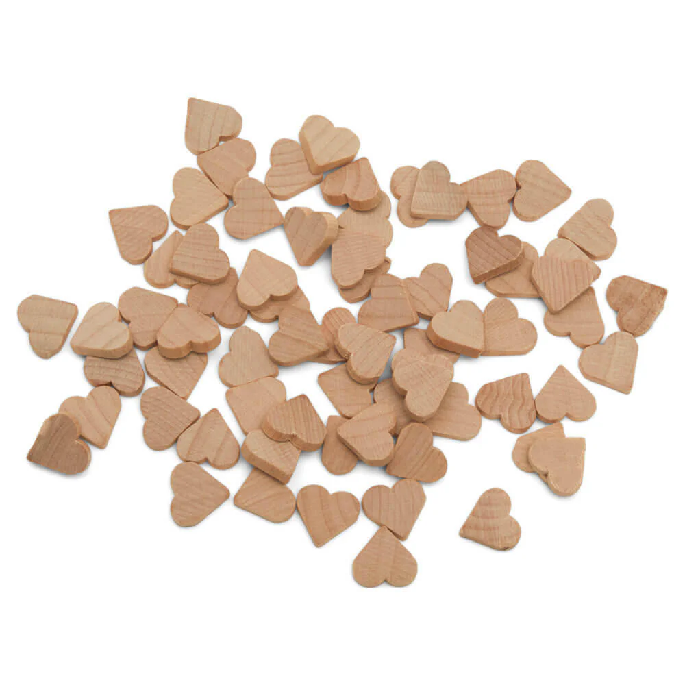 1/2" Miniature Wooden Heart Cutout, 1/8" thick - Image 3