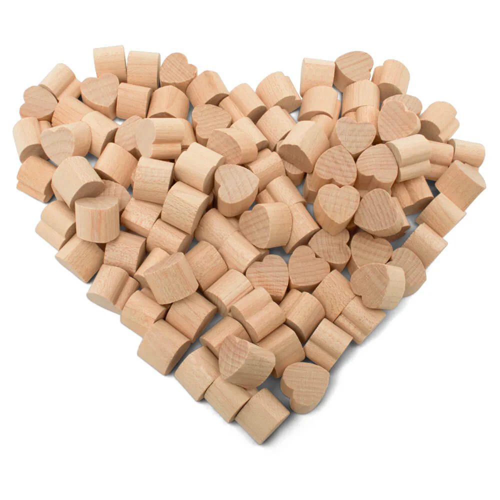 1/2" Miniature Wooden Heart Cutout, 3/8" thick - Image 4