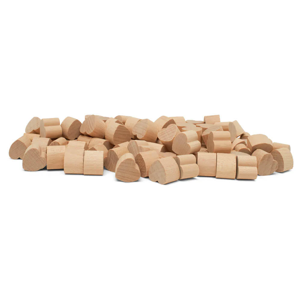 1/2" Miniature Wooden Heart Cutout, 3/8" thick - Image 5