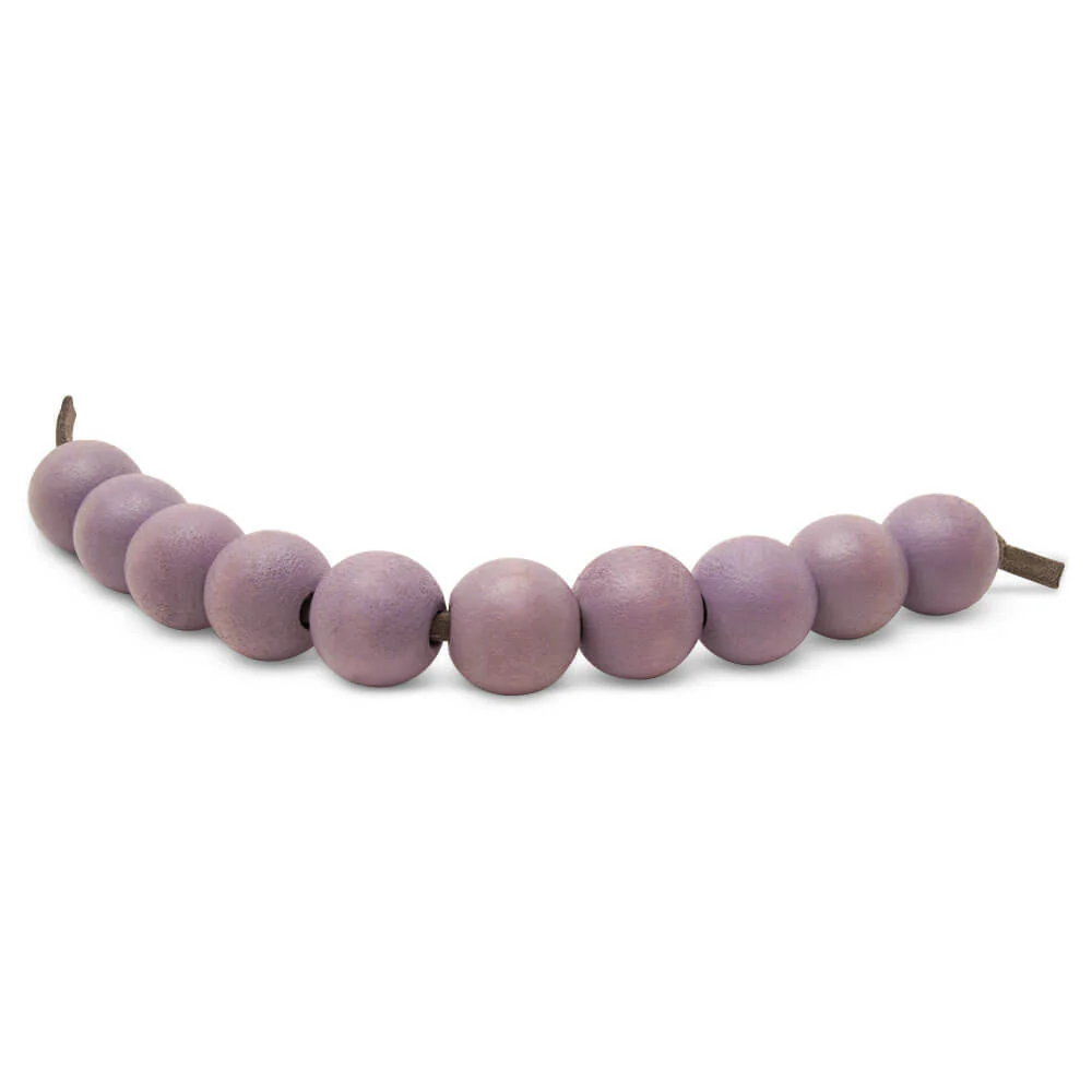 1/2" Purple Wooden Bead, with 5/32" Hole
