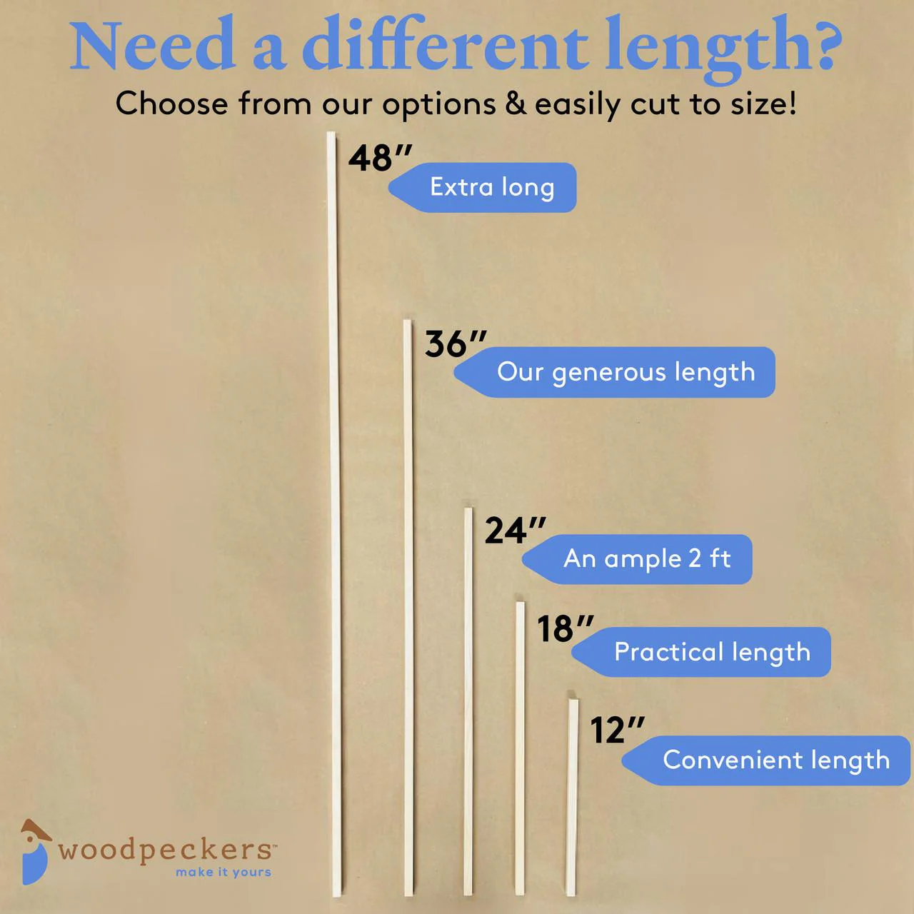 1/2" x 12" Square Dowel - Image 9