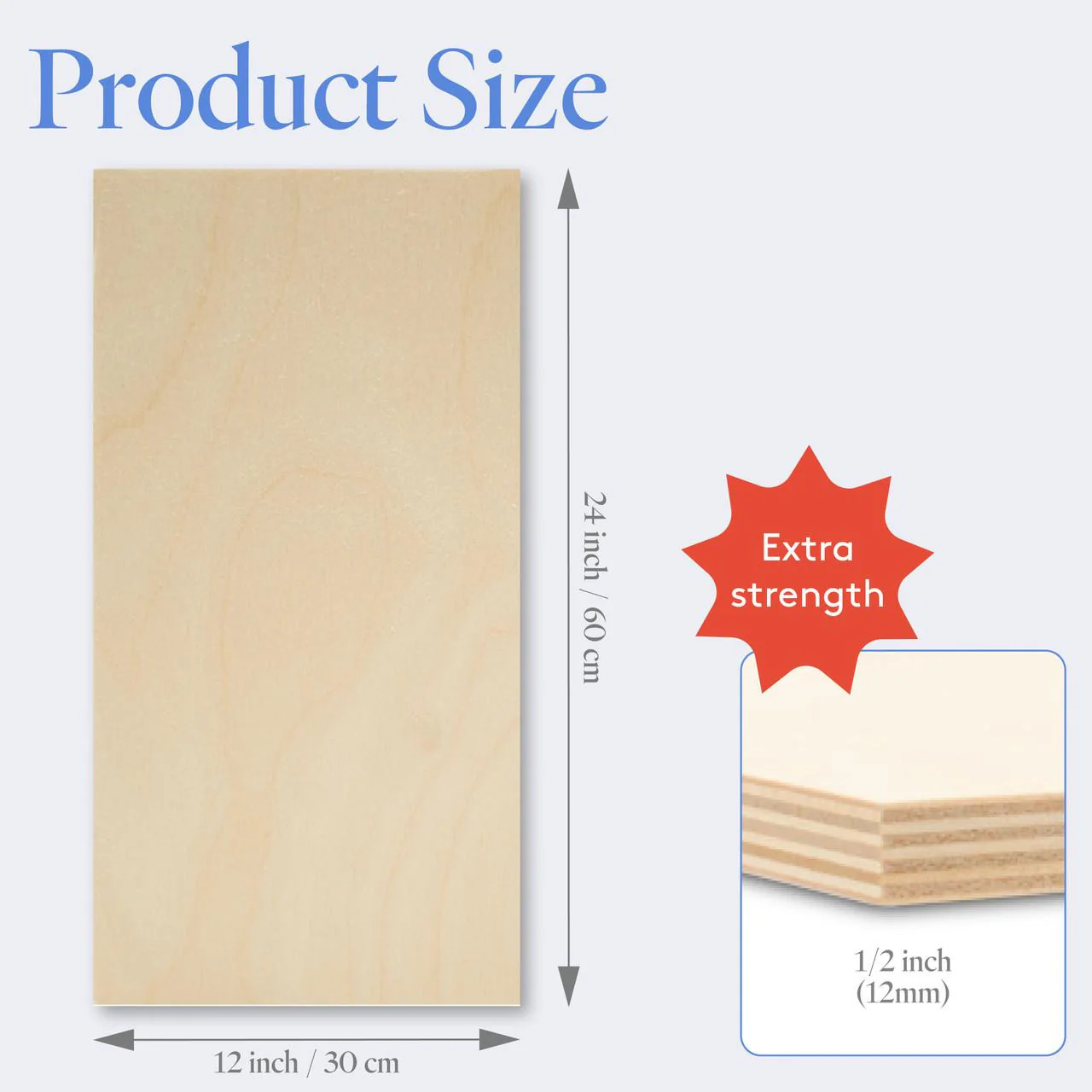 1/2" x 12" x 24" Baltic Birch B/BB Plywood - Image 2