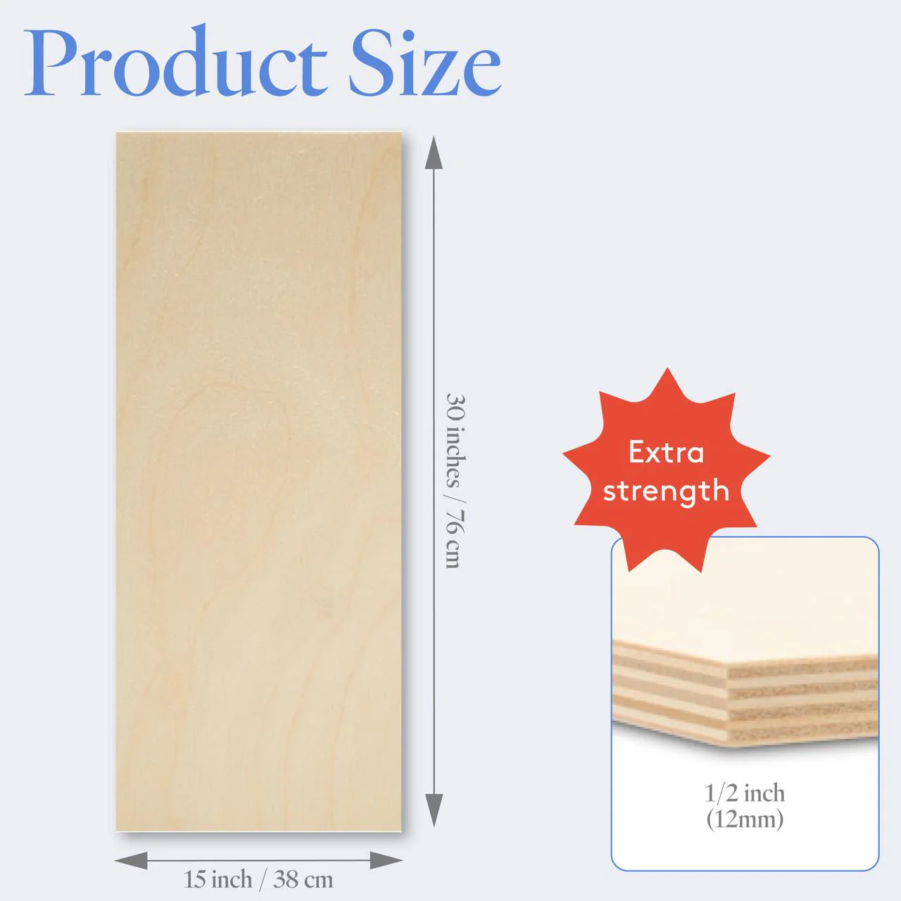 1/2" x 15" x 30" Baltic Birch Sheets B/BB - Image 3