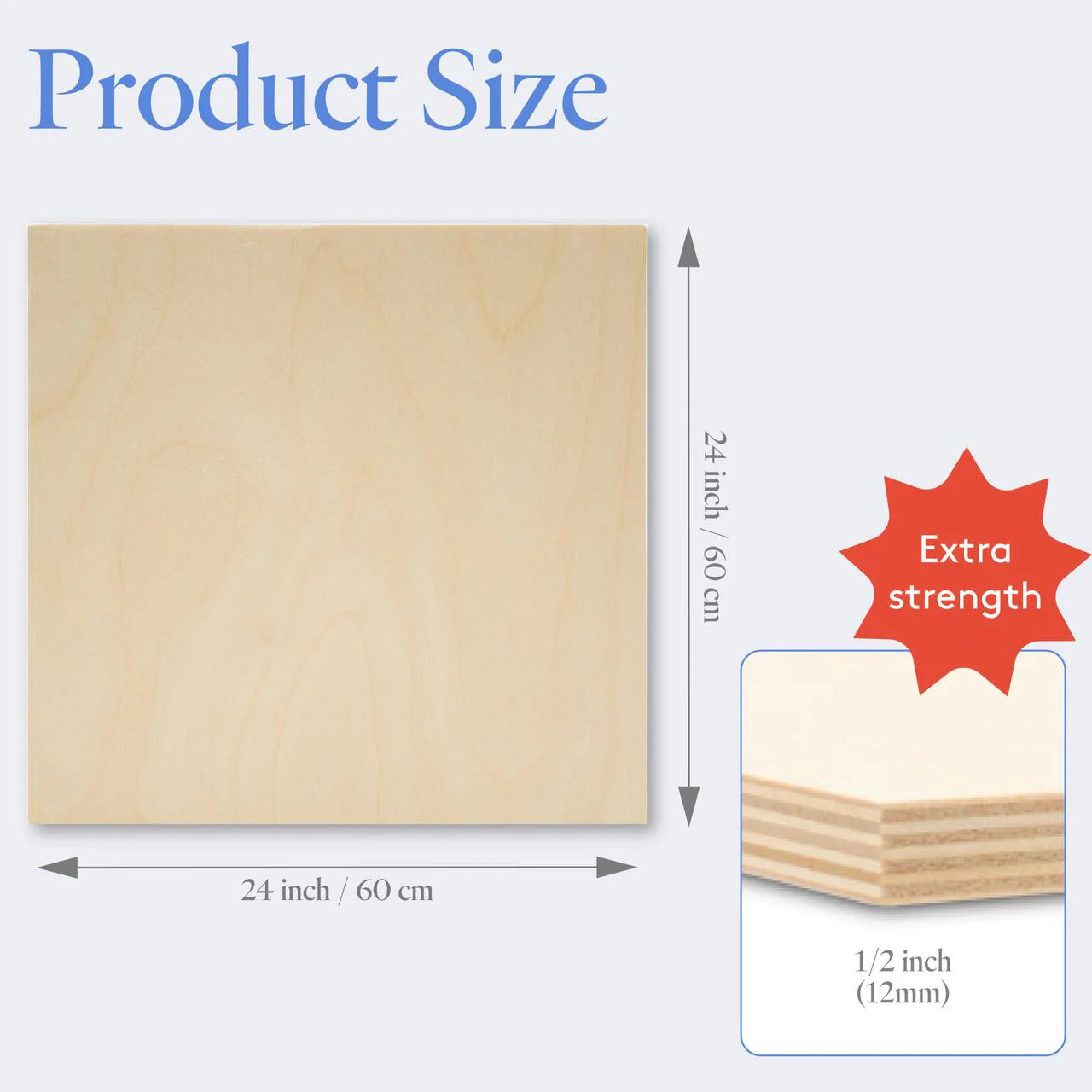 1/2" x 24" x 24" Baltic Birch Sheets B/BB - Image 3