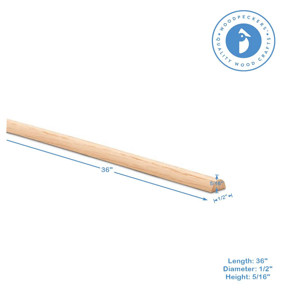 1/2" X 36" Split Oak Dowel - Image 5
