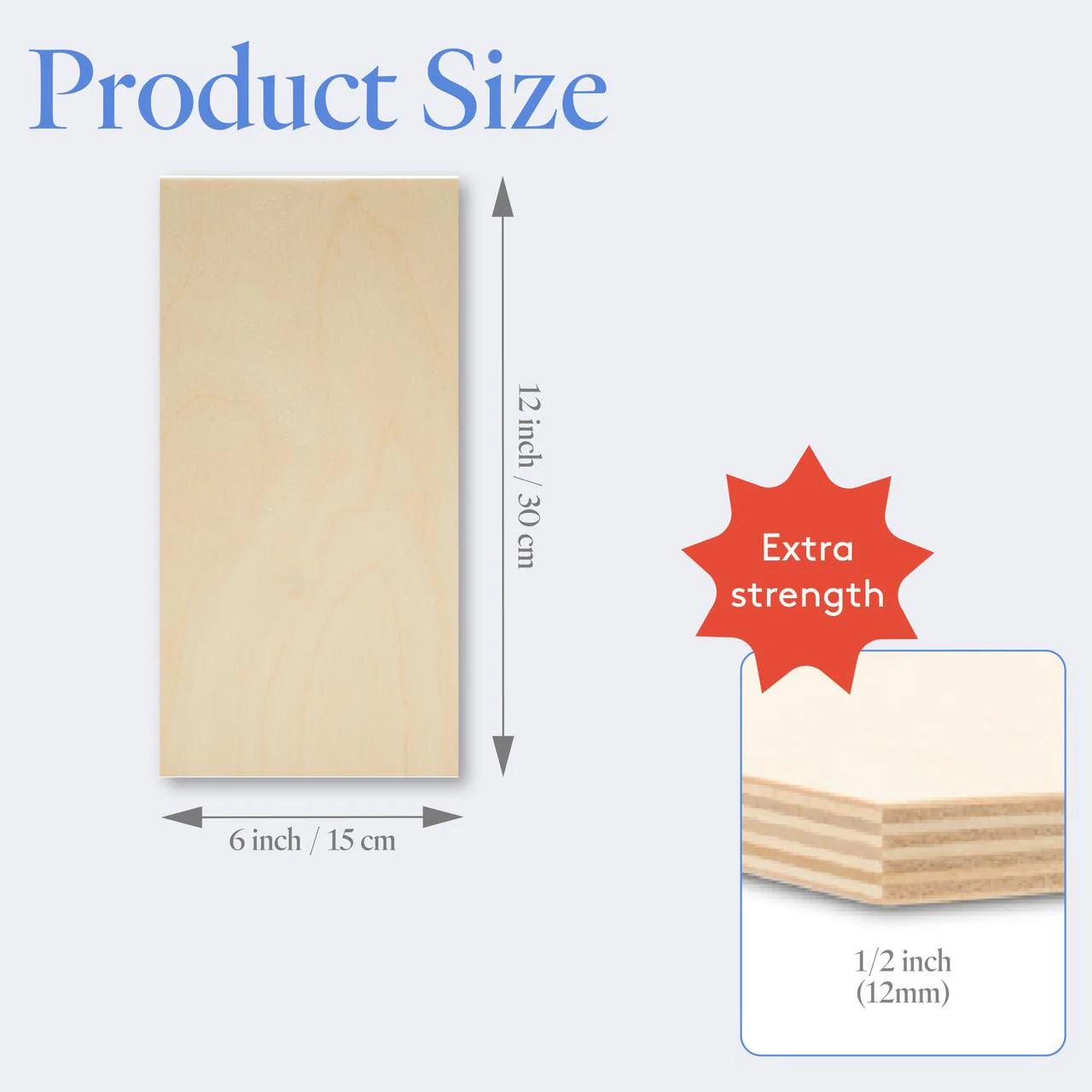 1/2" x 6" x 12" Baltic Birch B/BB Plywood - Image 3