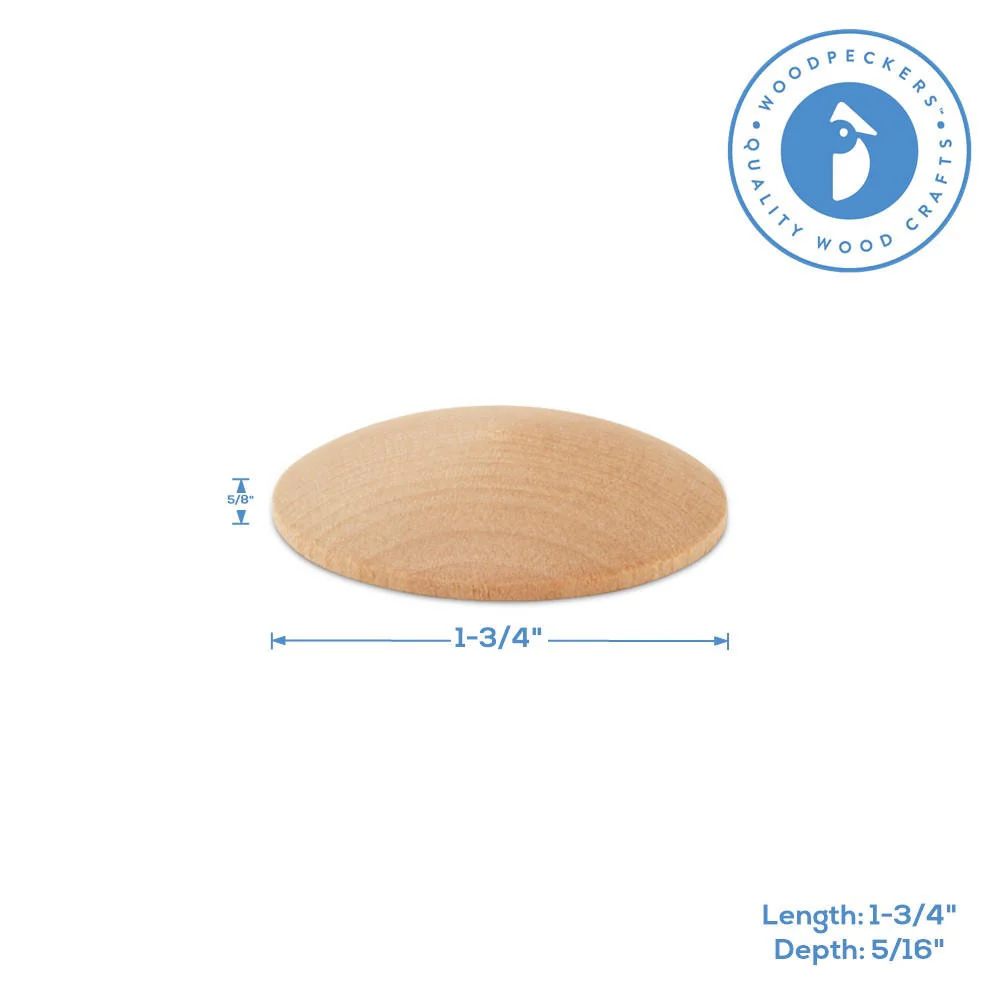 1-3/4" Domed Wooden Disc - Image 5