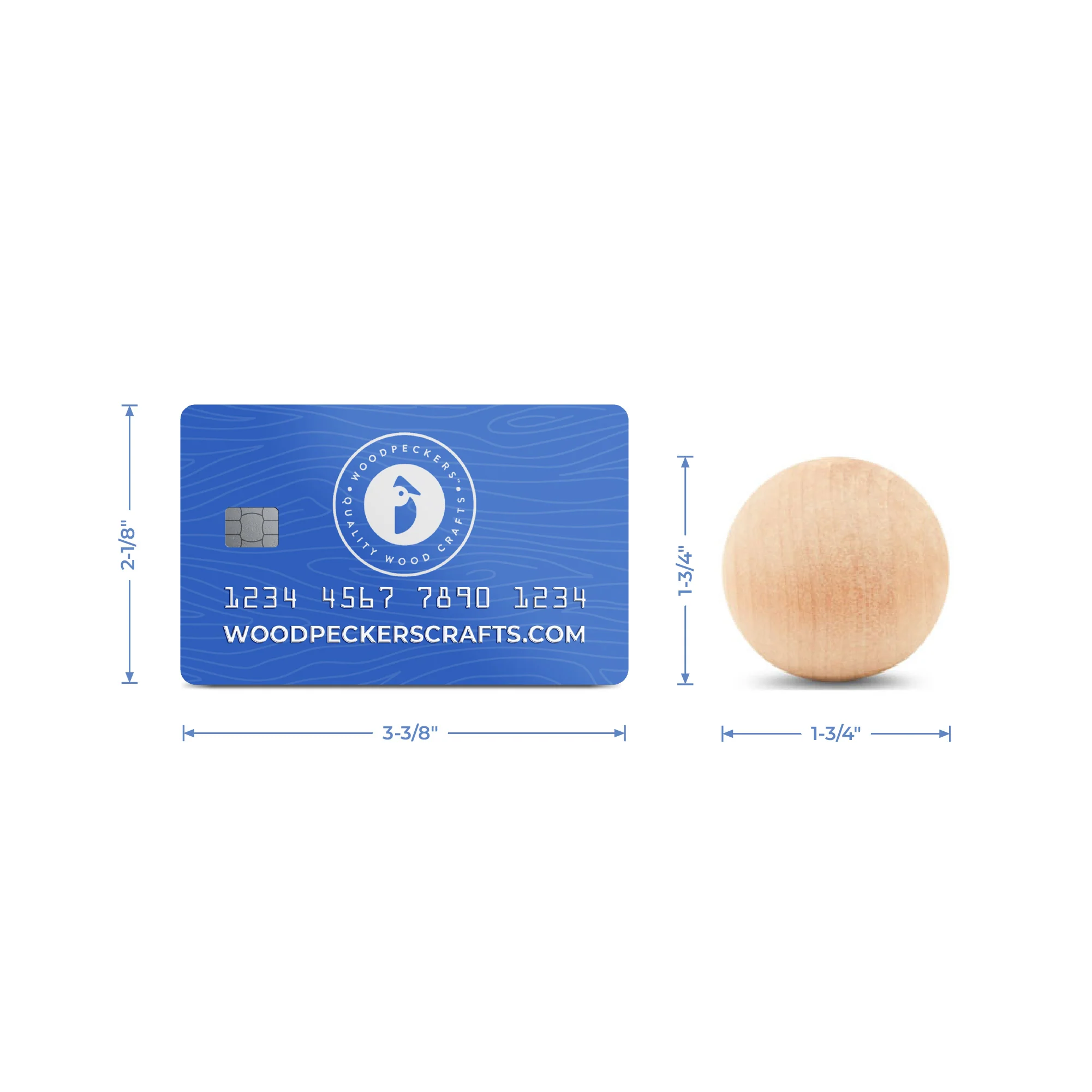 1-3/4" Round Wood Ball - Image 6