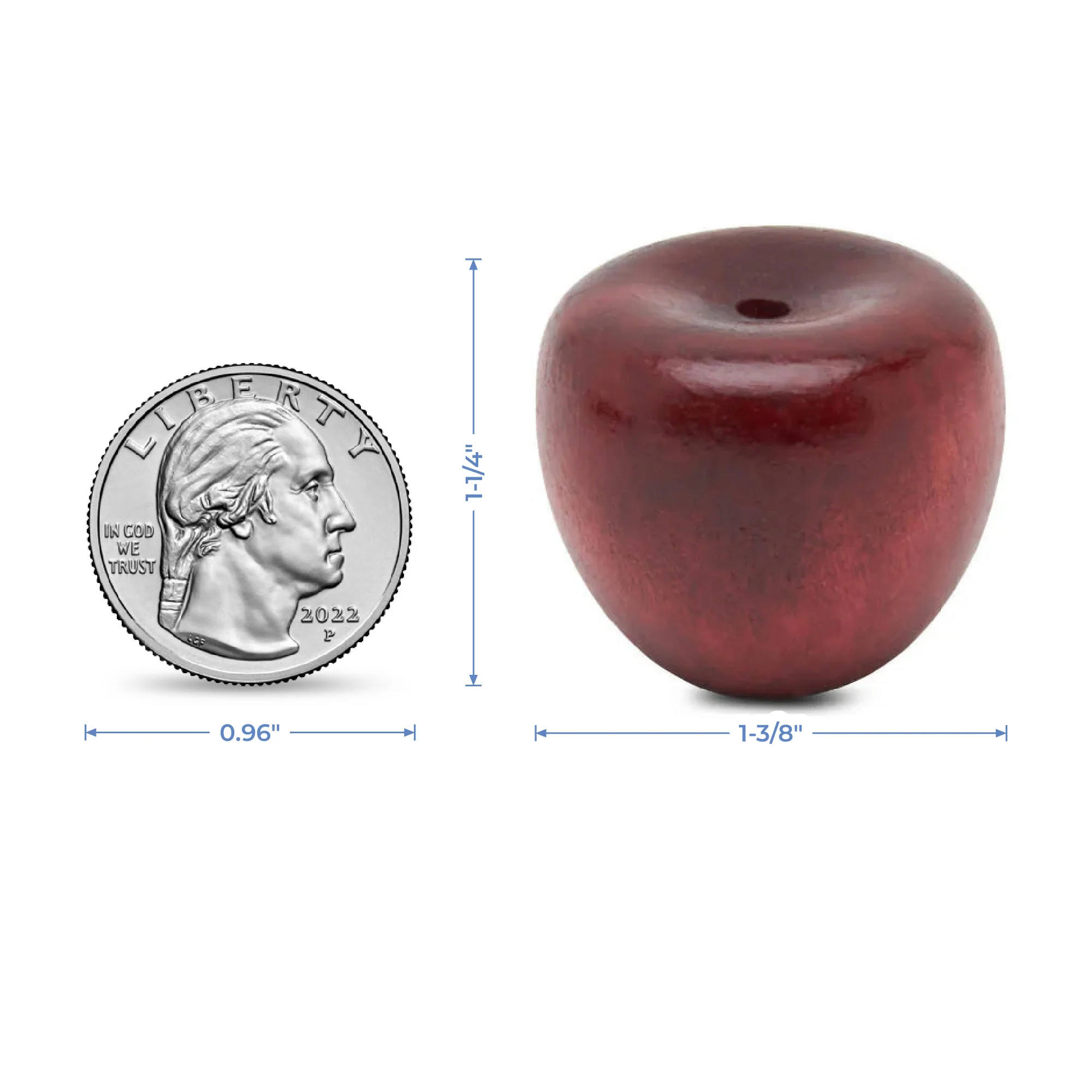 1-3/8" Crab Apple, Dark Red - Image 7