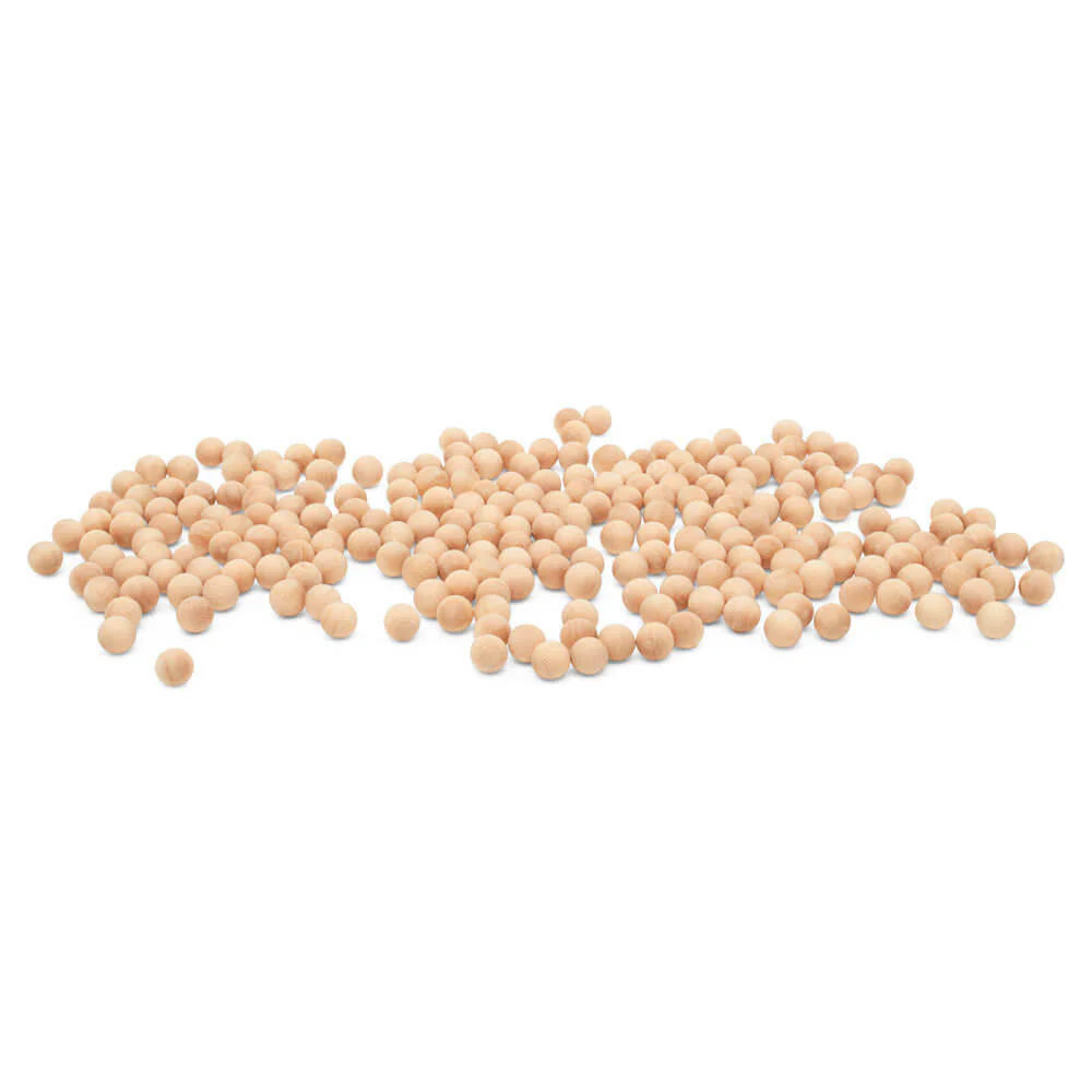 1/4" Round Wooden Ball - Image 2