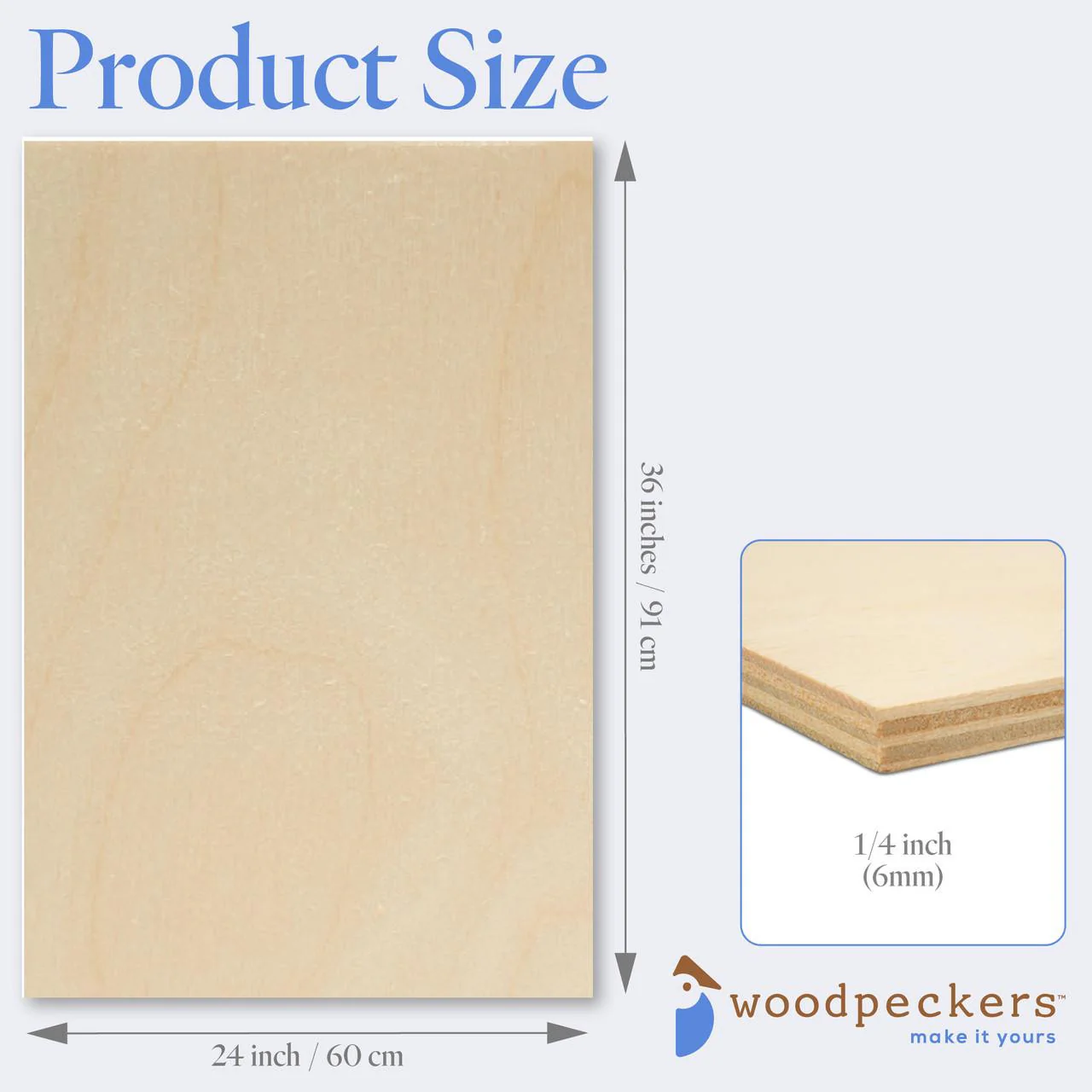 1/4" x 24" x 36" Baltic Birch Sheets B/BB - Image 3