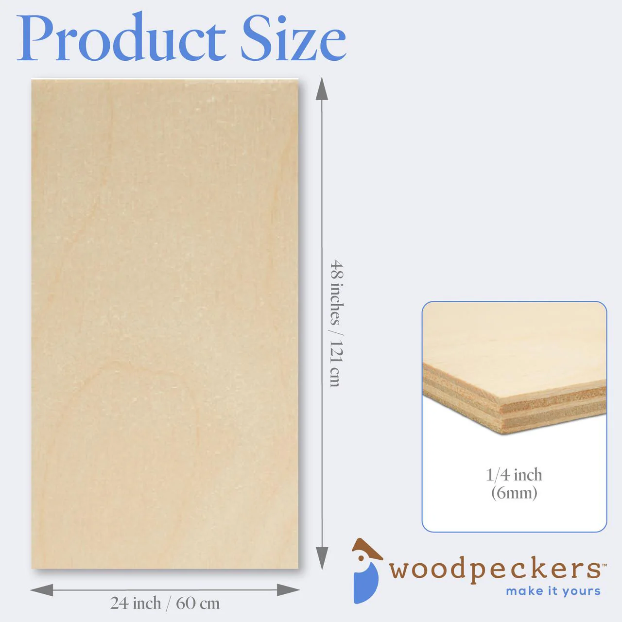 1/4" x 24" x 48" Baltic Birch Sheets B/BB - Image 3