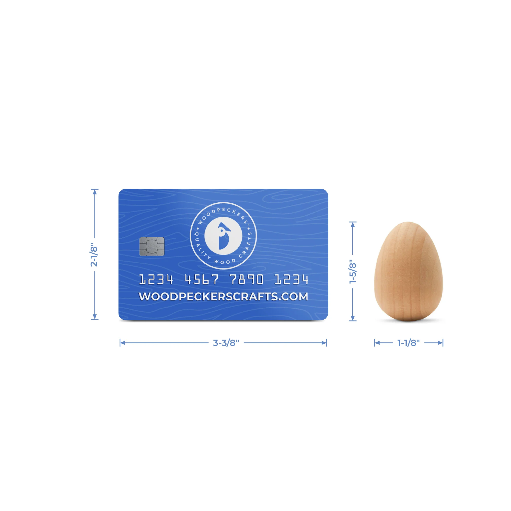 1-5/8" Unfinished Wooden Egg - Image 6