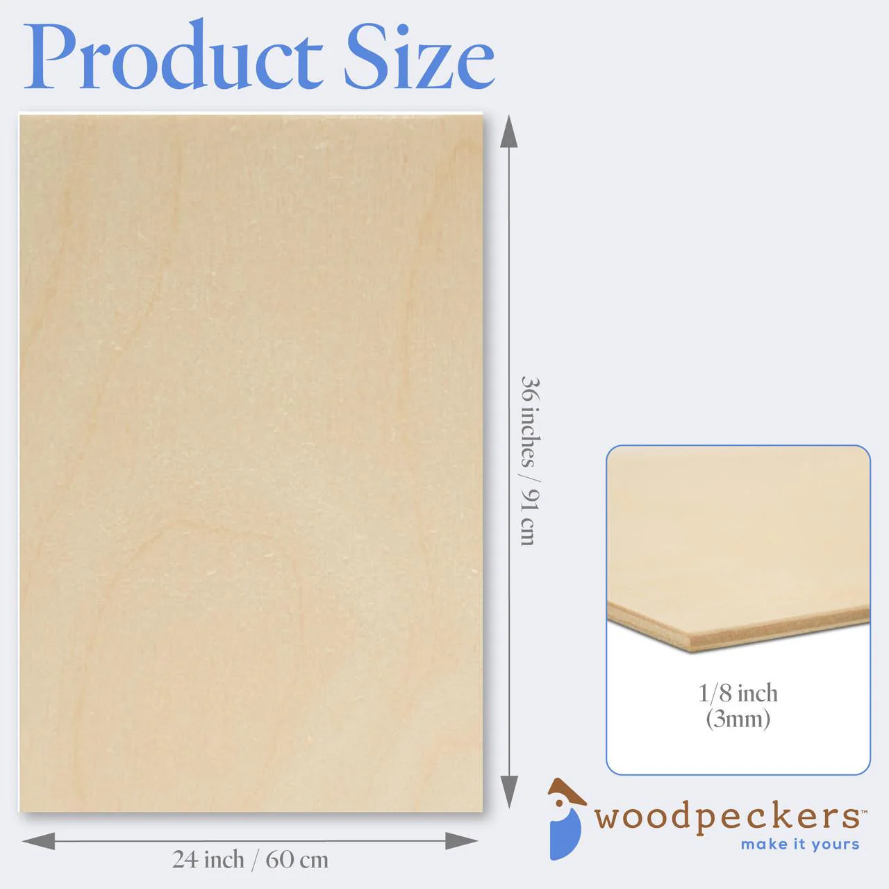 1/8" x 24" x 36" Baltic Birch Sheets B/BB - Image 3