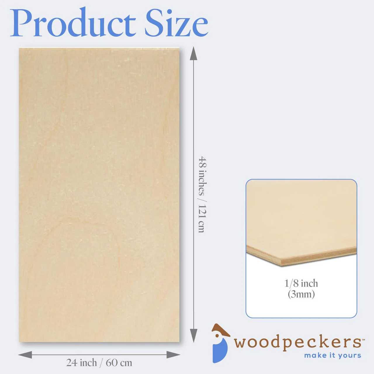 1/8" x 24" x 48" Baltic Birch Sheets B/BB - Image 3