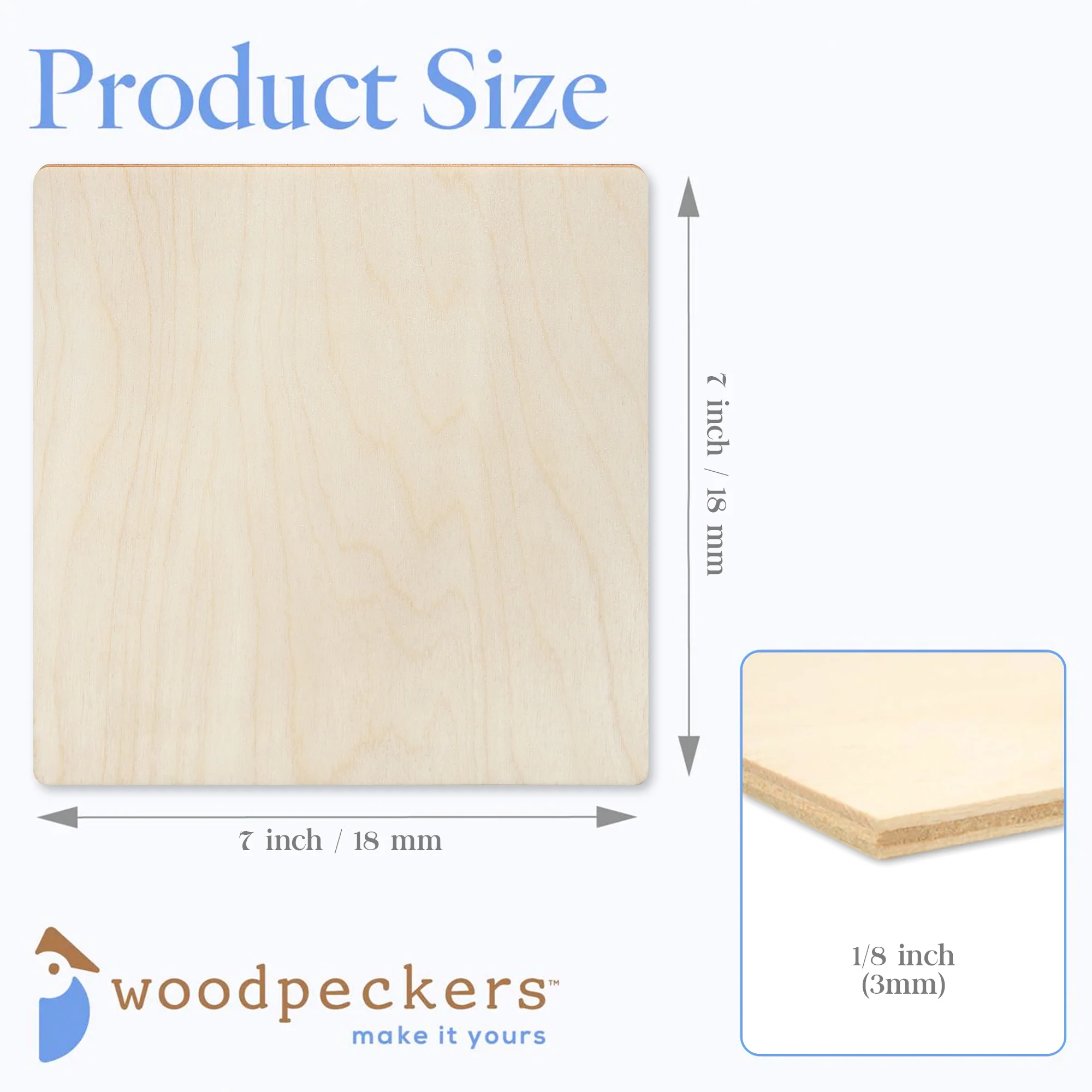 1/8" x 7" x 7" Baltic Birch B/BB Plywood Sheet - Image 3