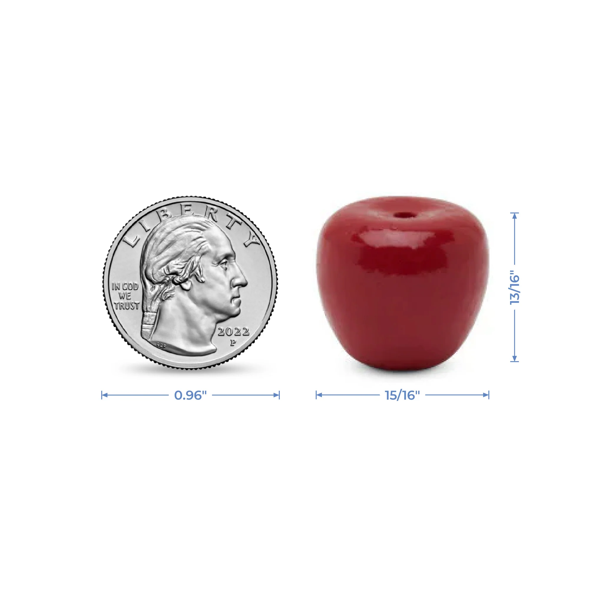 1” Cherry/Apple, Red - Image 7