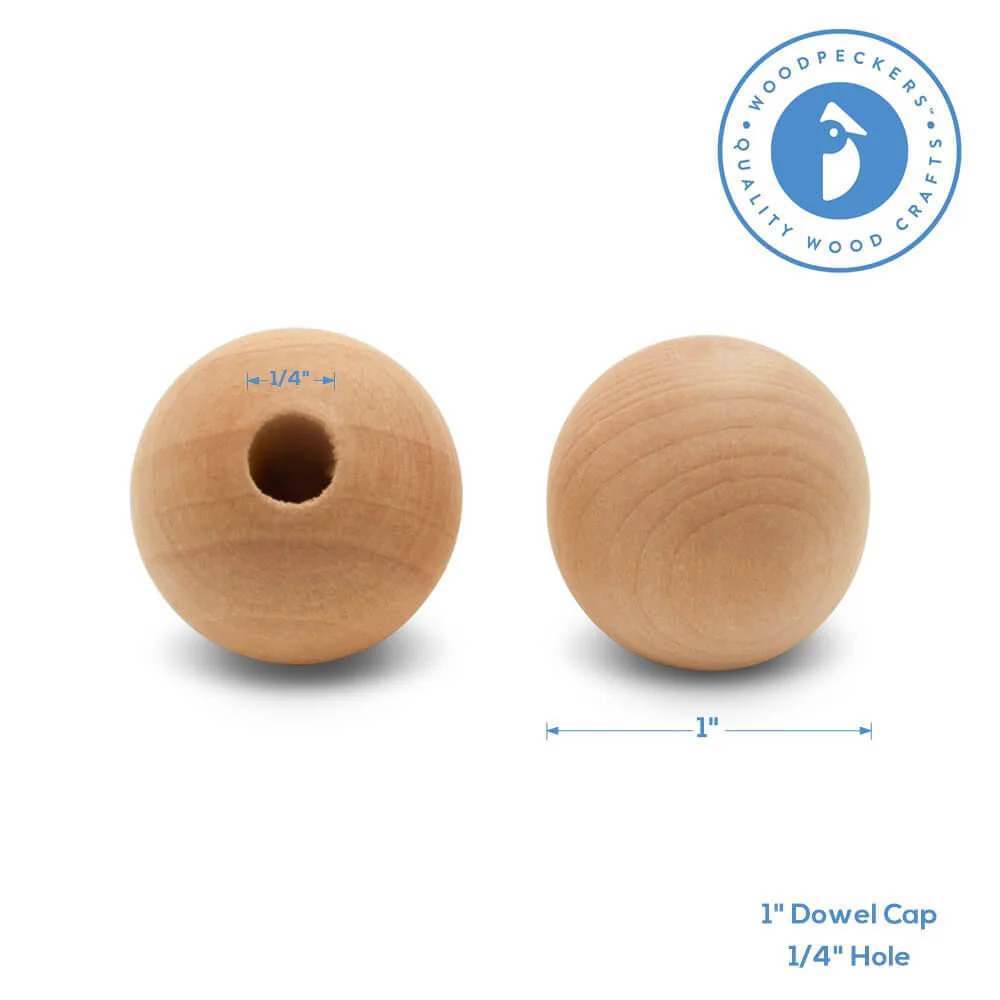 1" Dowel Cap, 1/4" Hole - Image 4