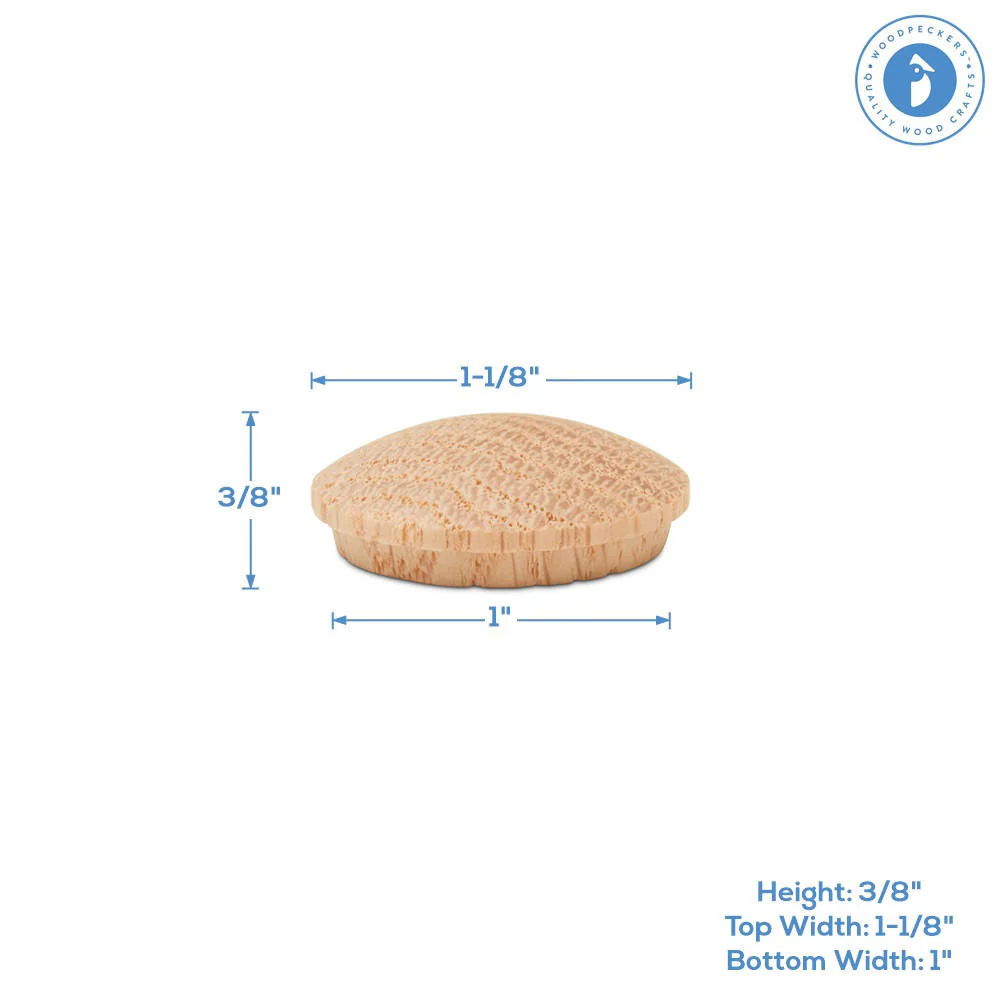 1" Oak Button Plug - Image 5
