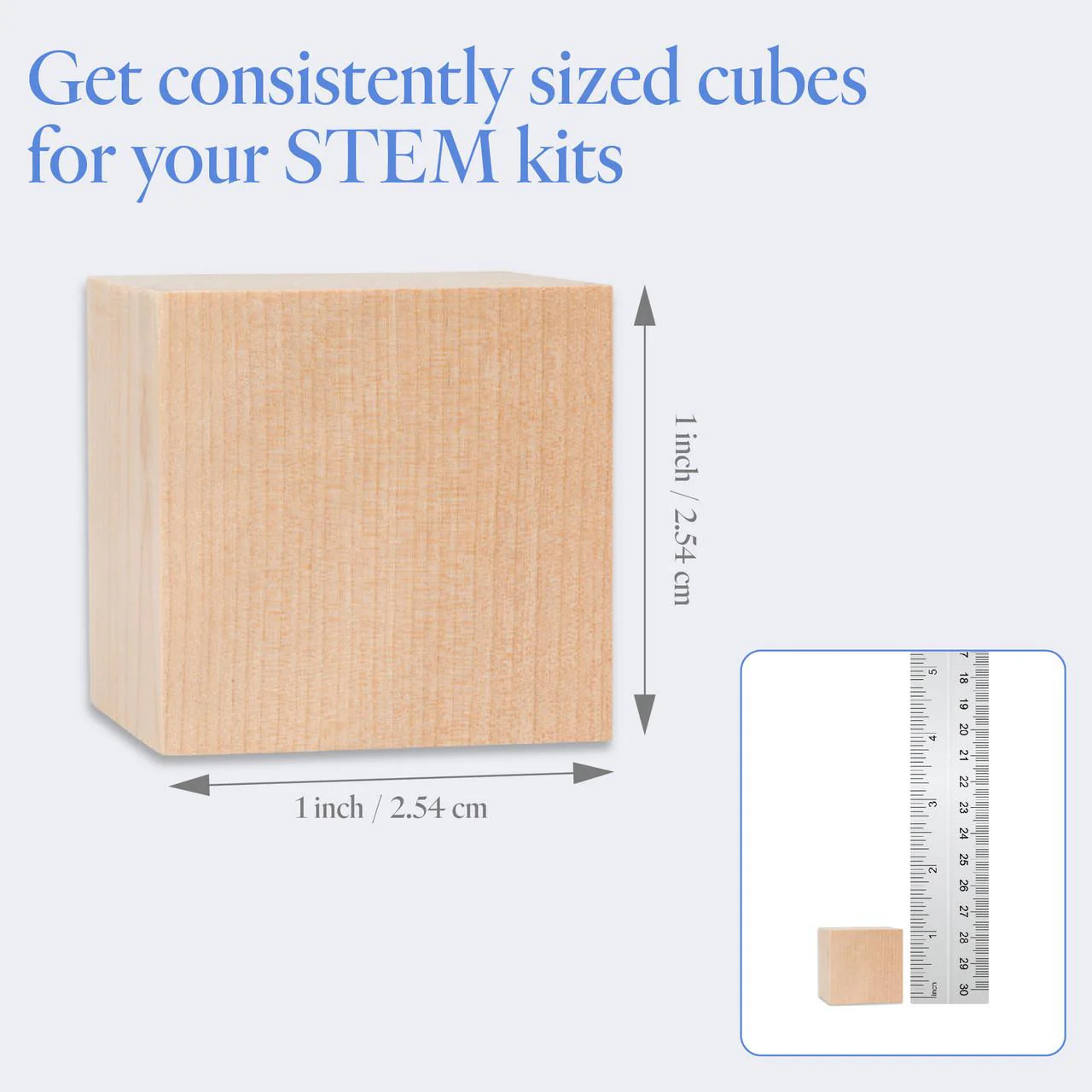 1" Wood Cube - Image 8