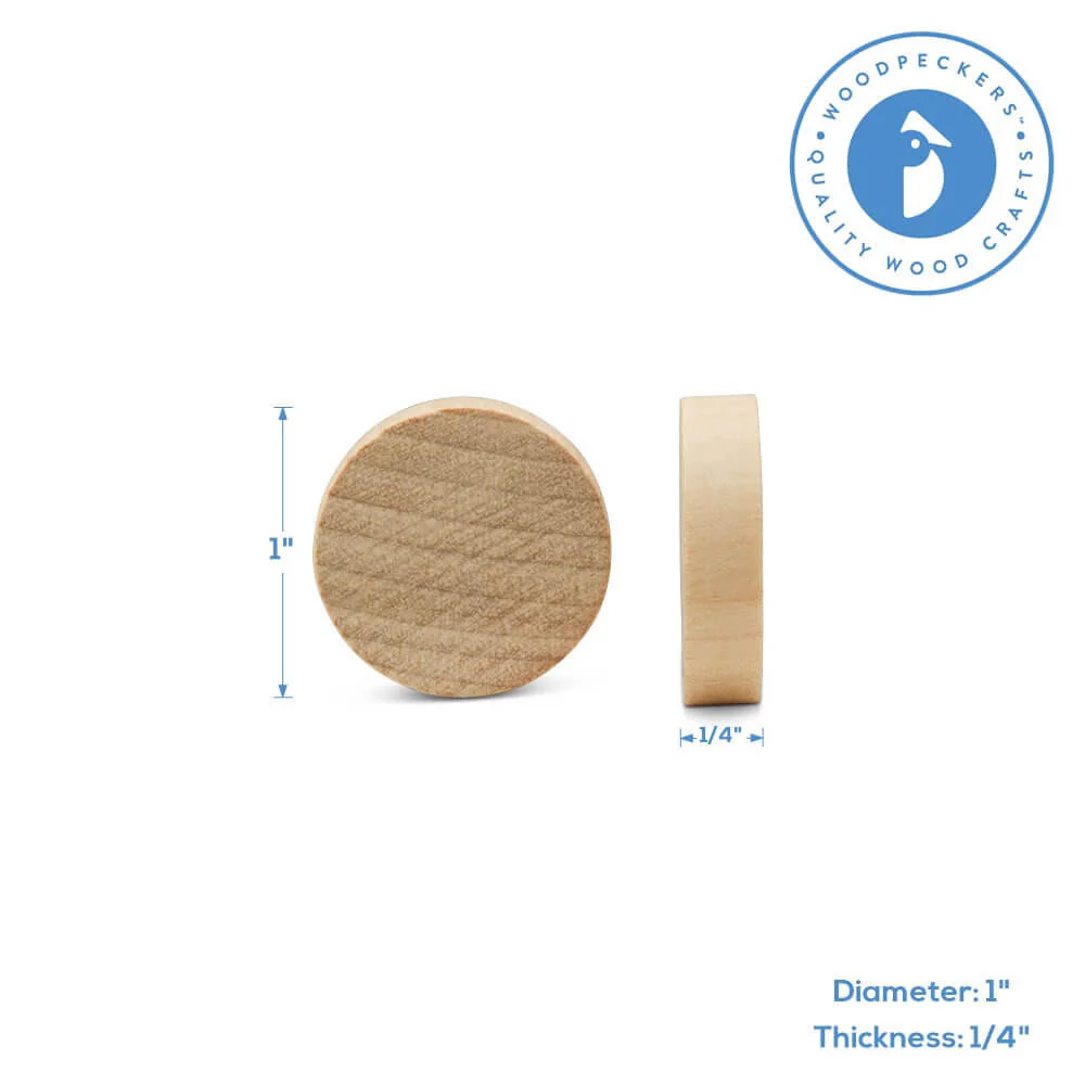 1" Wooden Circle Cutout - Image 5