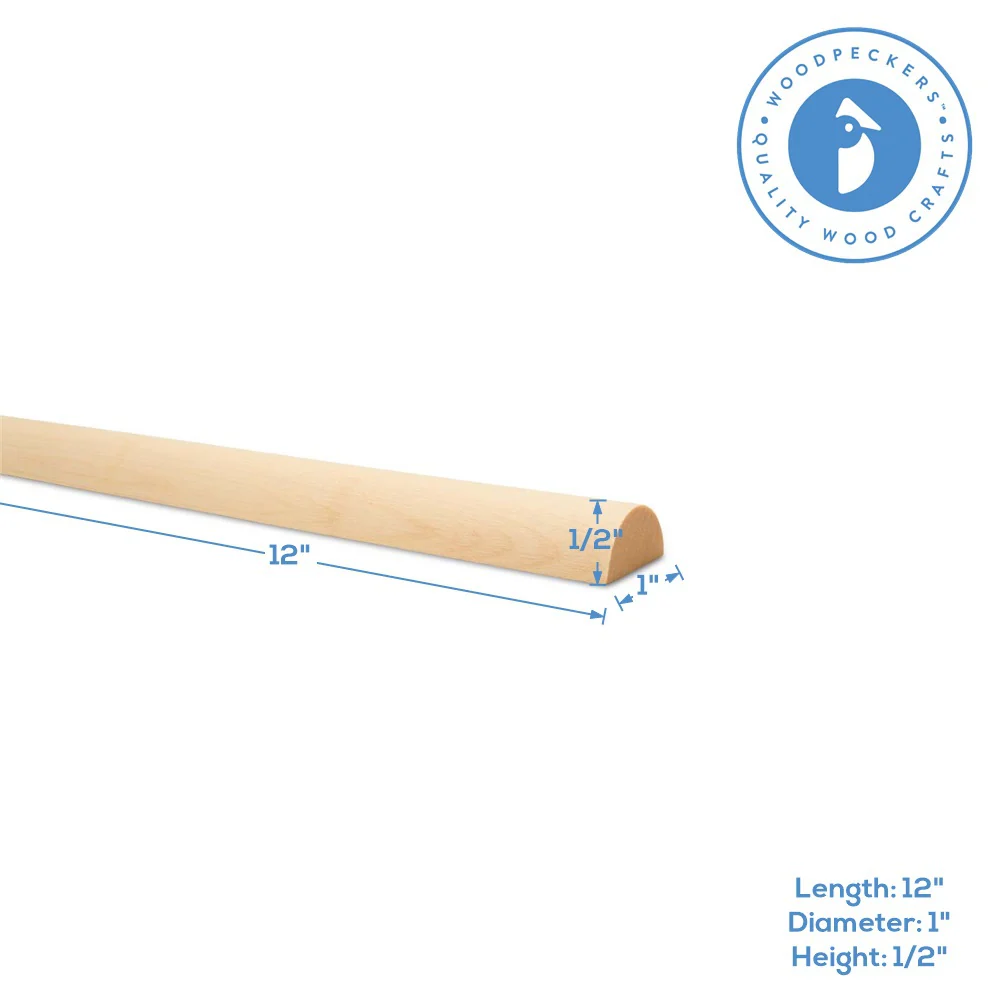 1" X 12" Wooden Split Dowel - Image 4
