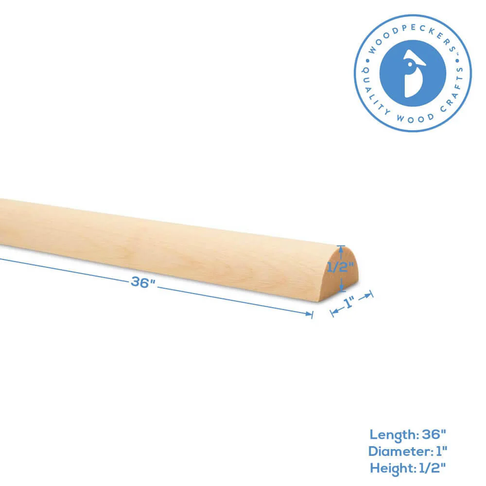 1" X 18" Wooden Split Dowel - Image 4
