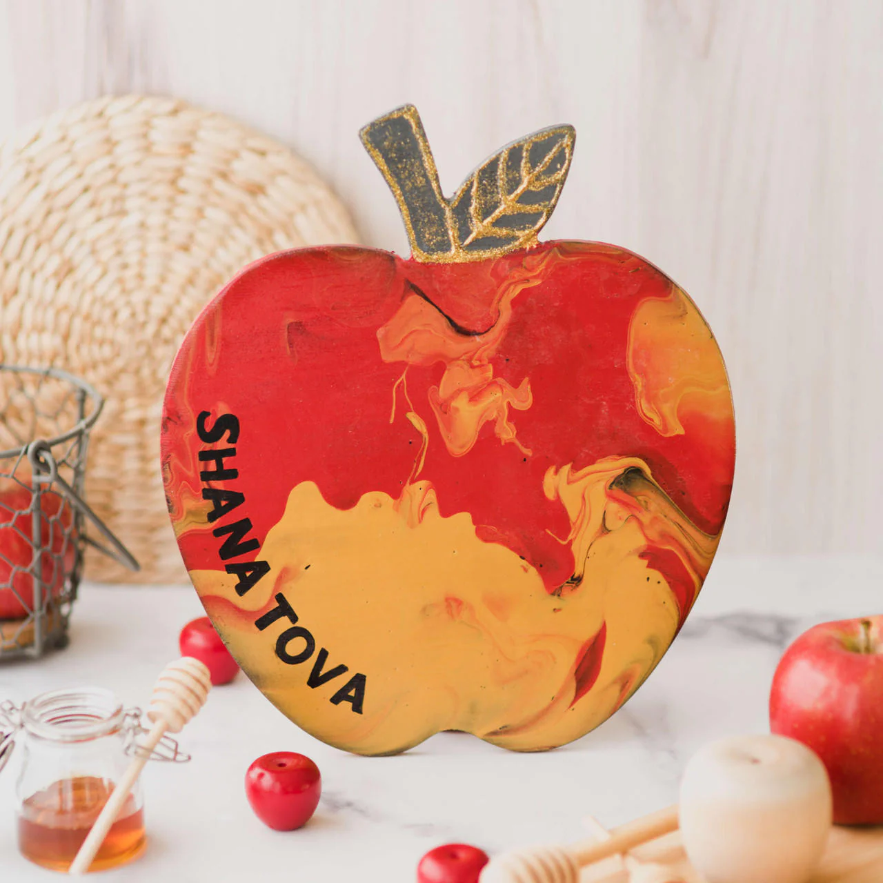 11.5" Wood Apple Cutout, 11.5" x 10" x 1/4" - Image 2