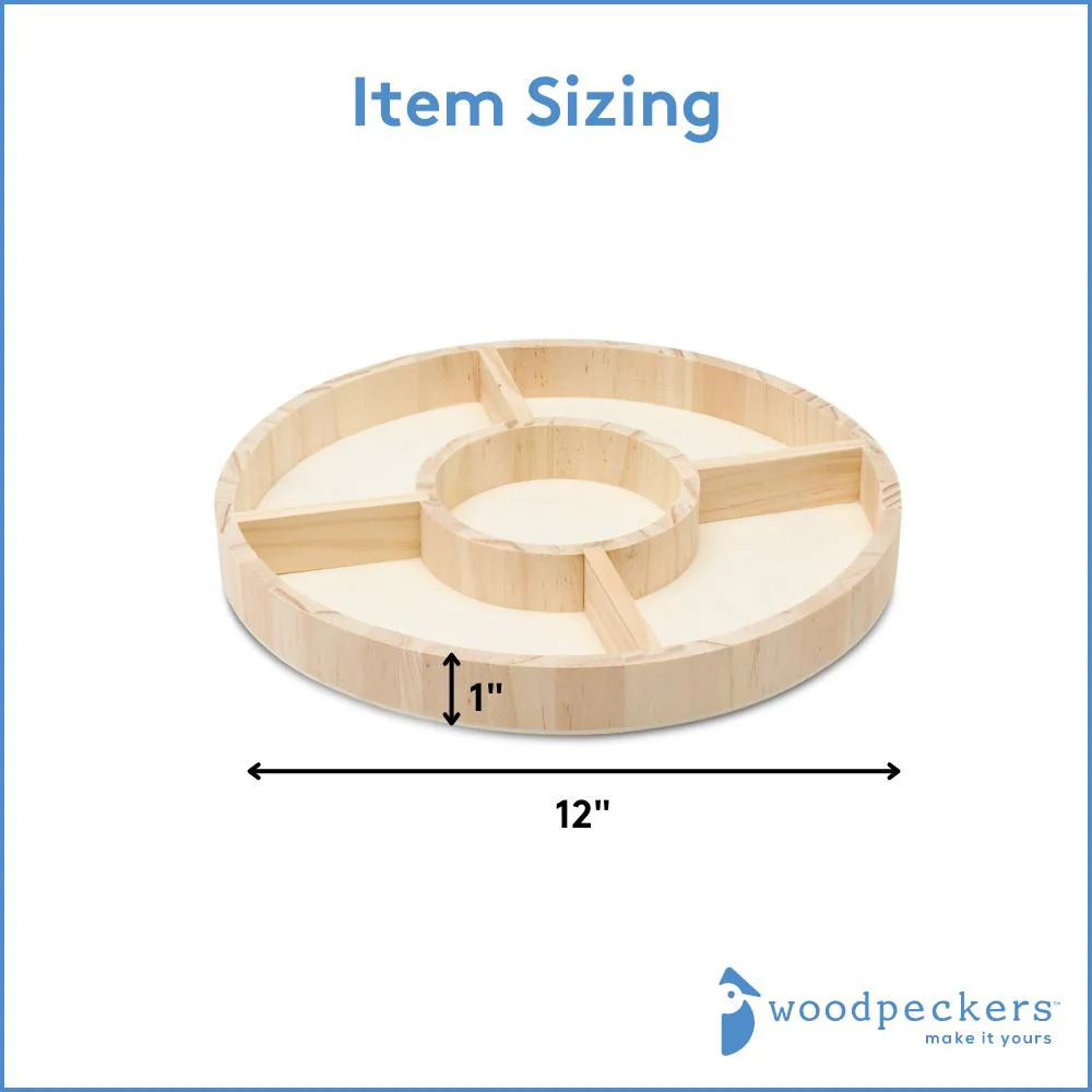 12" Round Candy Tray, 5 Part - Image 7