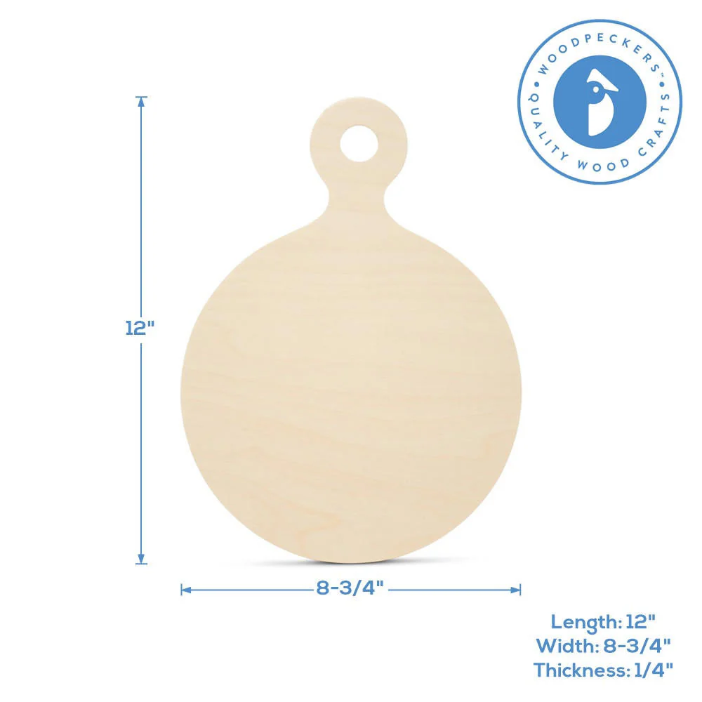 12" Round Pizza Board Shape With Handle - Image 5