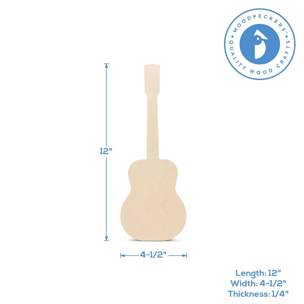 12” Unfinished Guitar Cutout - Image 4