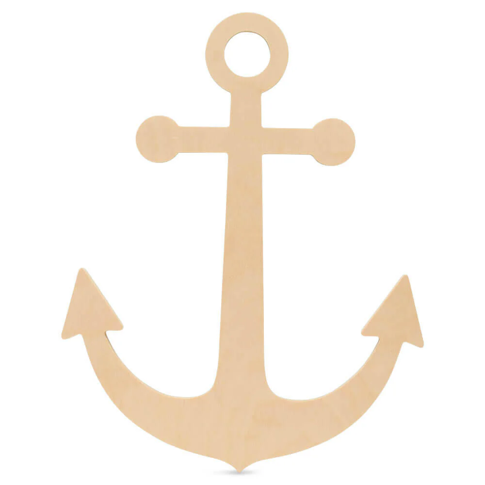 12" Wood Anchor Cutout, 12" x 9.5" x 1/4"