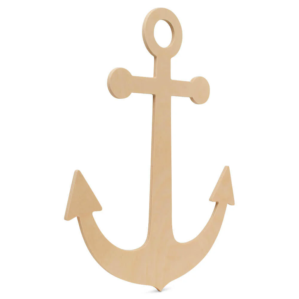 12" Wood Anchor Cutout, 12" x 9.5" x 1/4" - Image 3