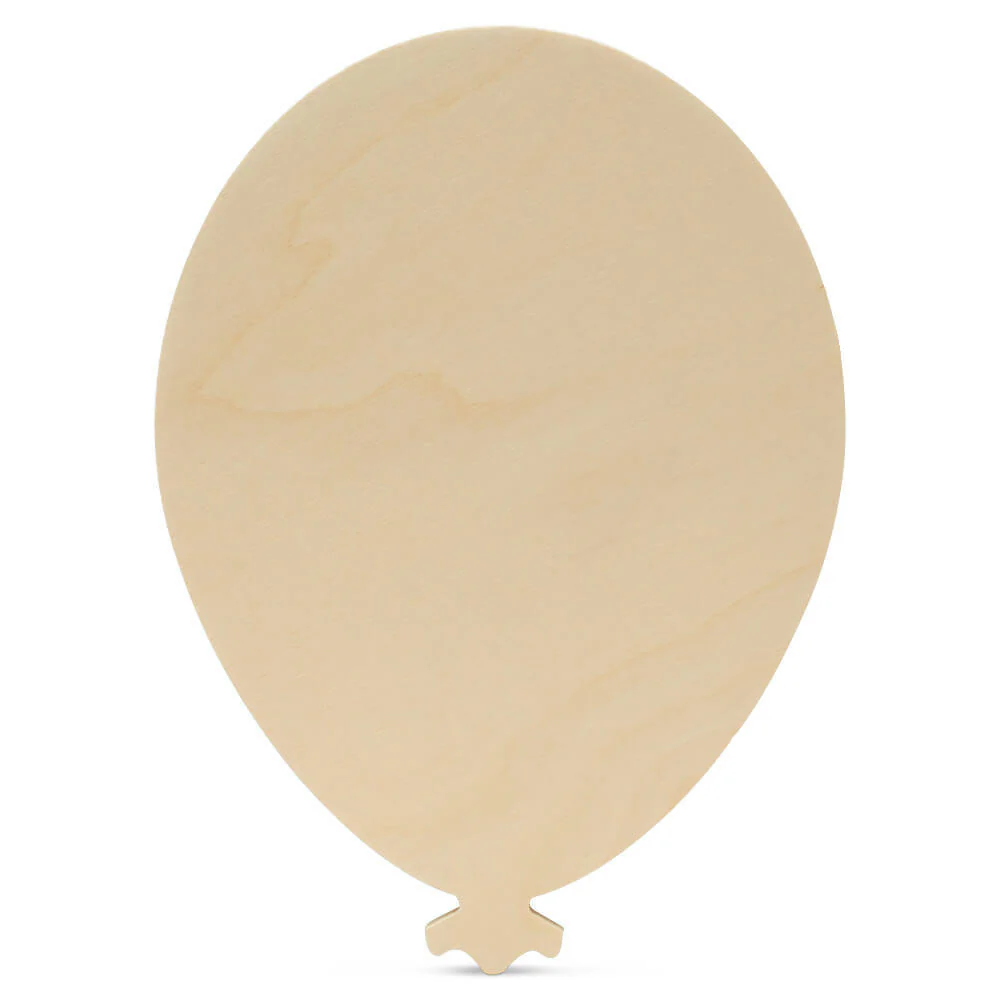 12" Wood Balloon Cutout, 12" x 8.5" x 1/4"