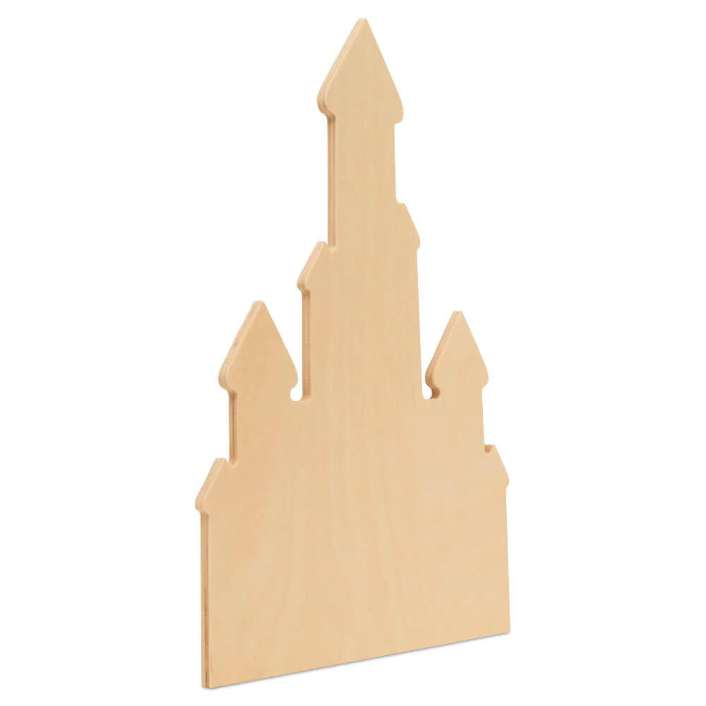 12" Wood Castle Cutout, 12" x 8" x 1/4" - Image 4