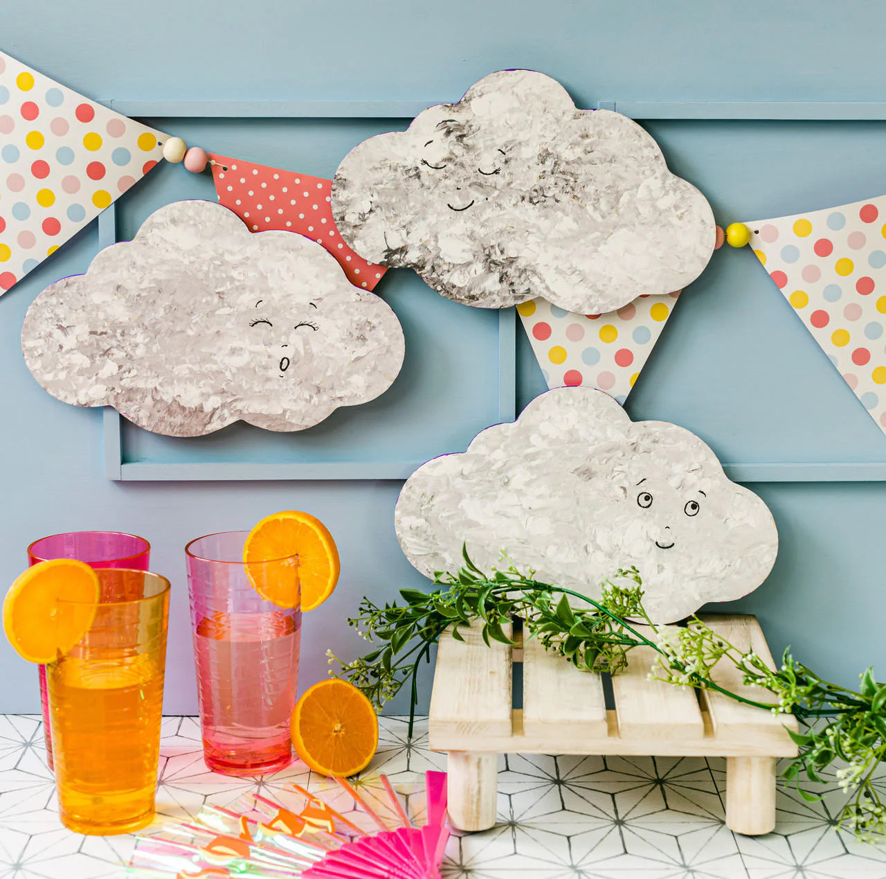 12" Wood Cloud Cutout, 12" x 7.5" x 1/4" - Image 2