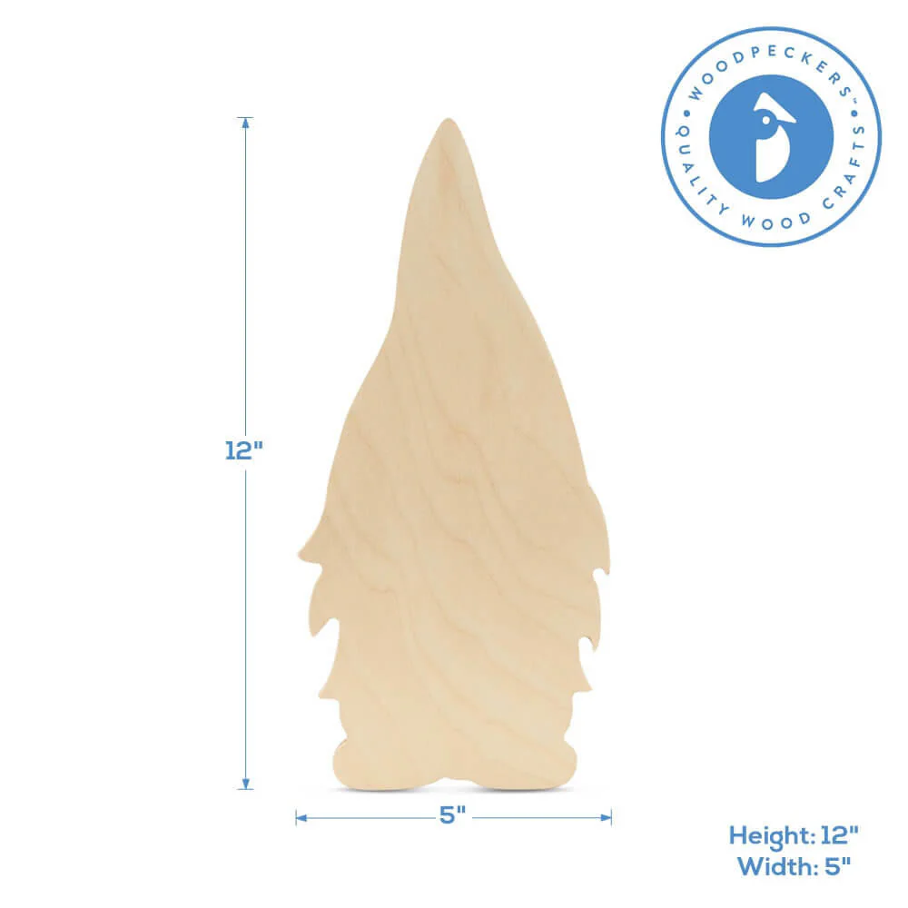 12" Wood Gnome Cutout, 12" - Image 5