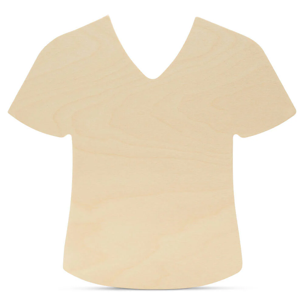 12" Wood Nurse Scrub Cutout, 12" x 11.75" x 1/4"