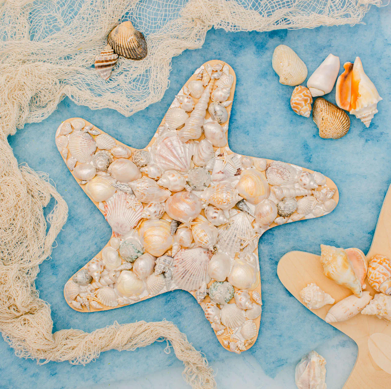 12" Wood Starfish Cutout, 12" x 11.5" x 1/4" - Image 2