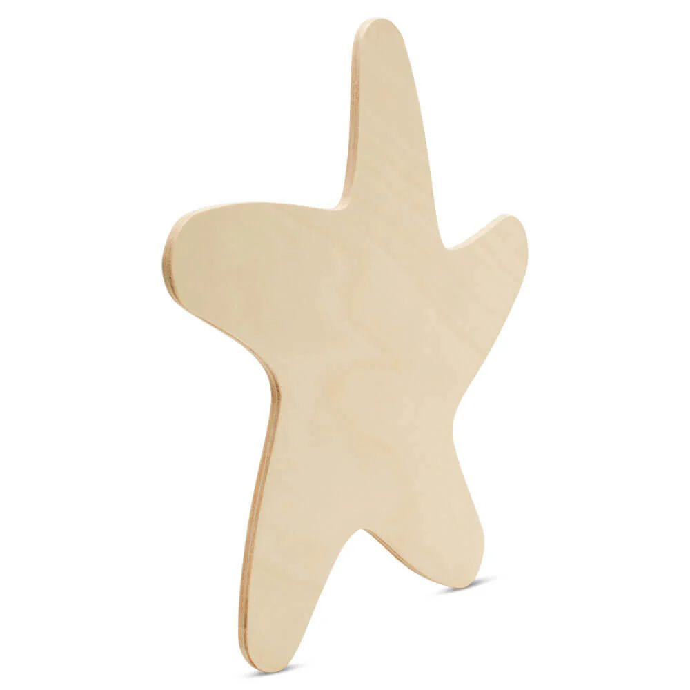 12" Wood Starfish Cutout, 12" x 11.5" x 1/4" - Image 3